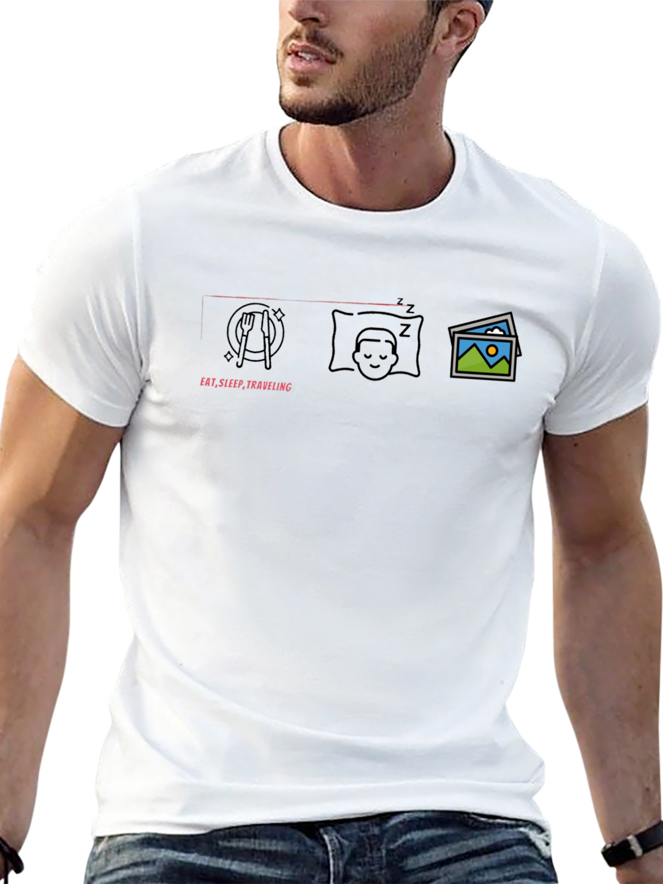 Eat Sleep Travel Graphic T-Shirt