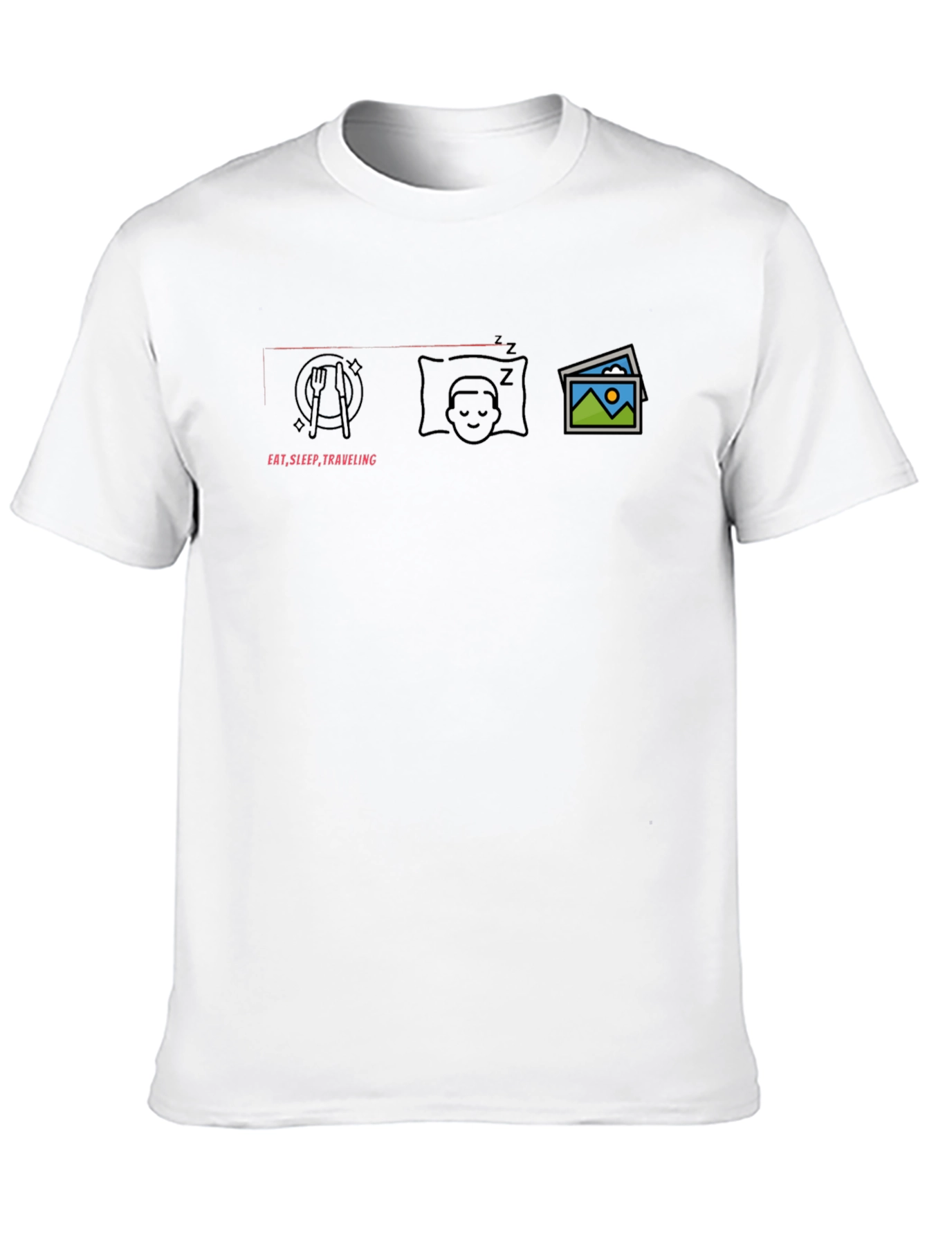 Eat Sleep Travel Graphic T-Shirt
