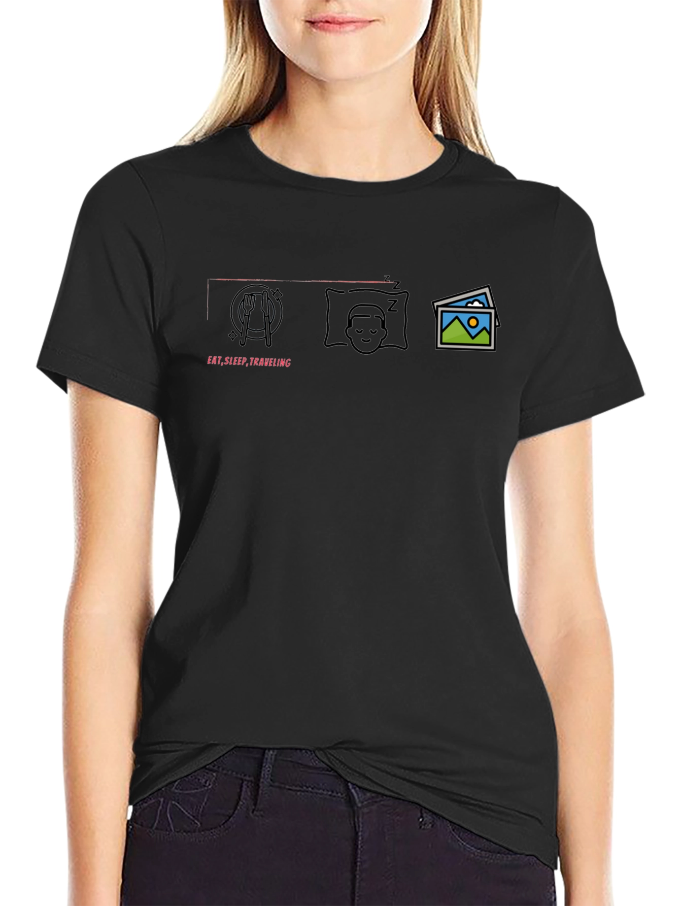 Eat Sleep Travel Graphic T-Shirt