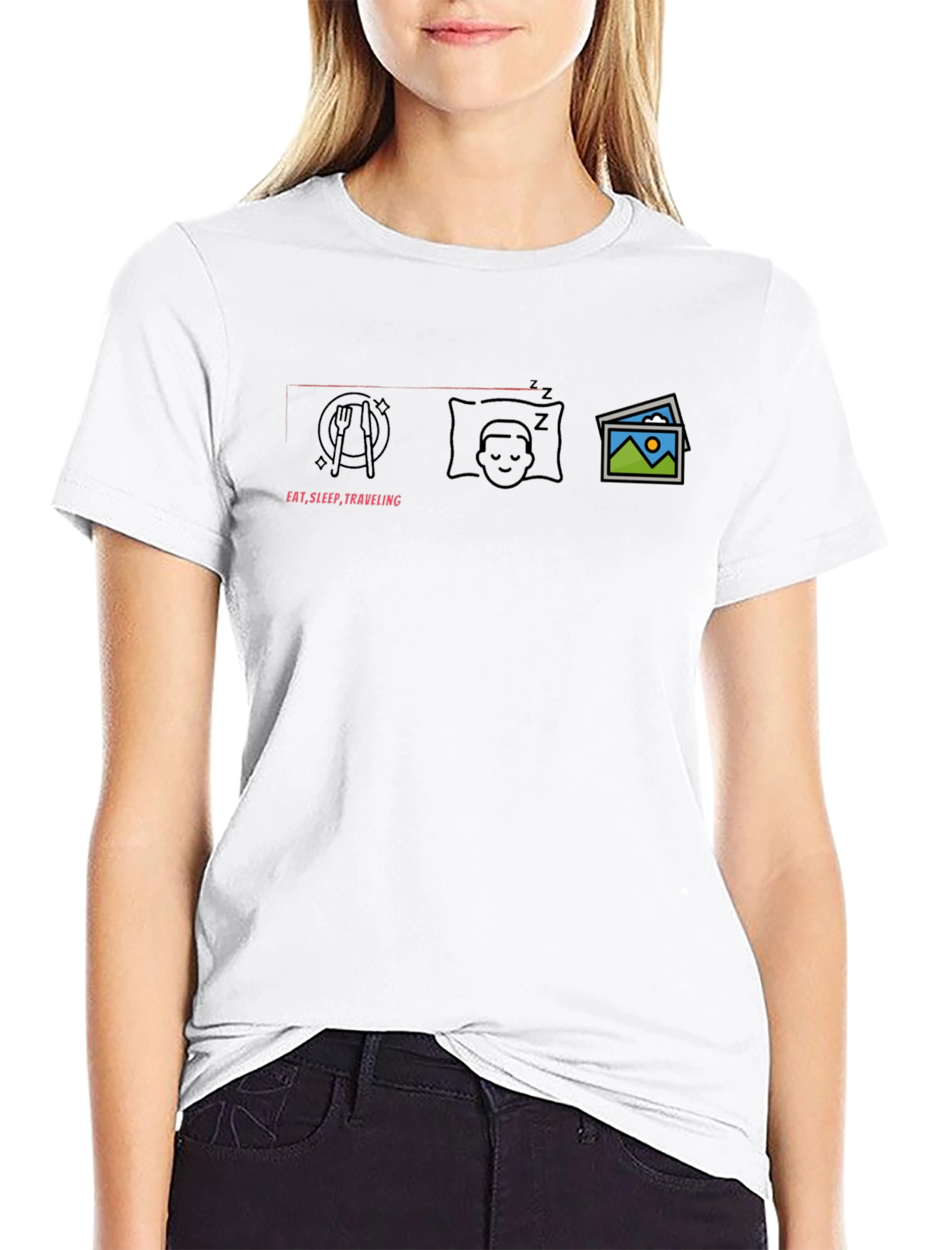 Eat Sleep Travel Graphic T-Shirt