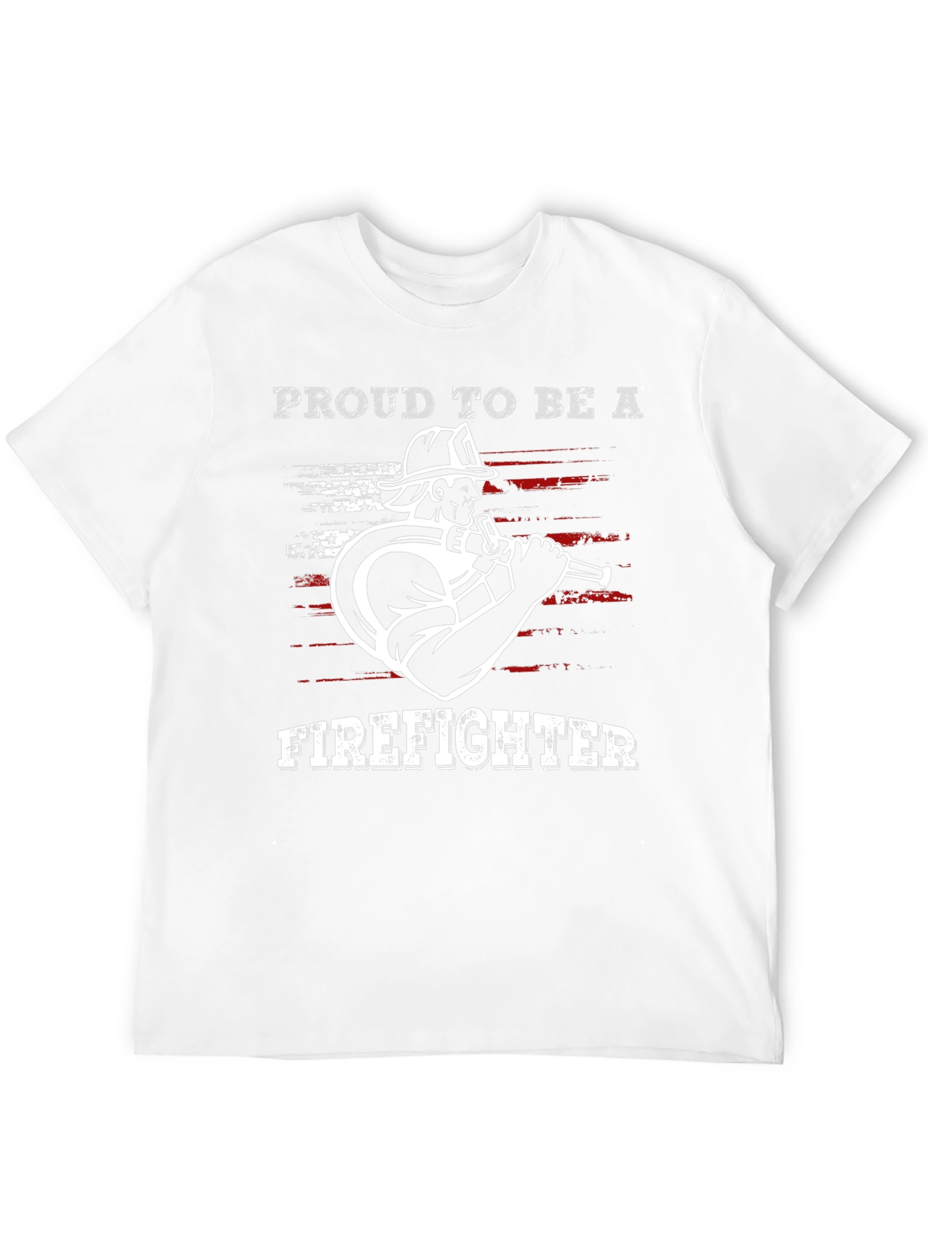 Proud Firefighter Graphic Tee - Black