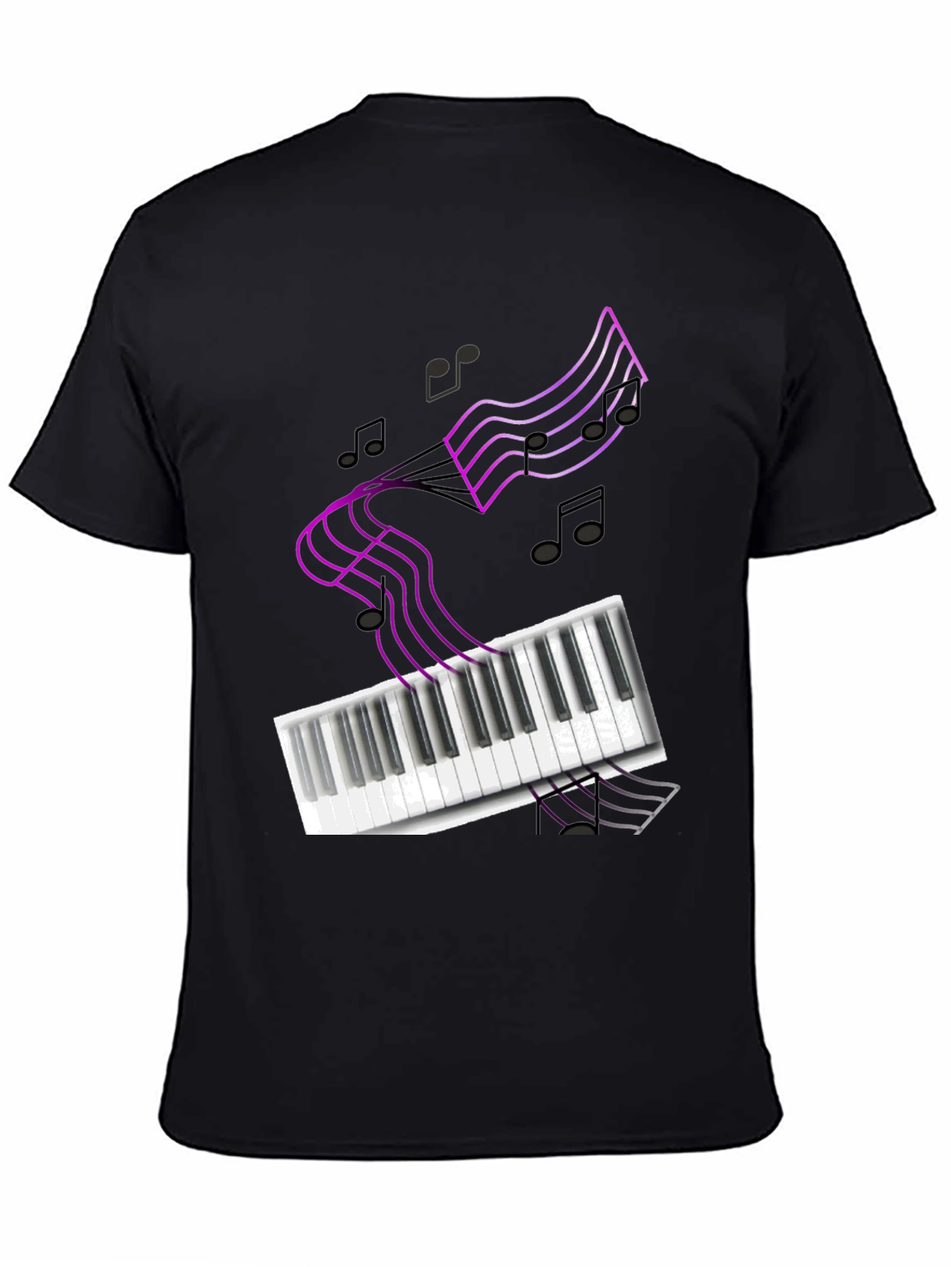 Musical T-Shirt: Piano Keys & Notes
