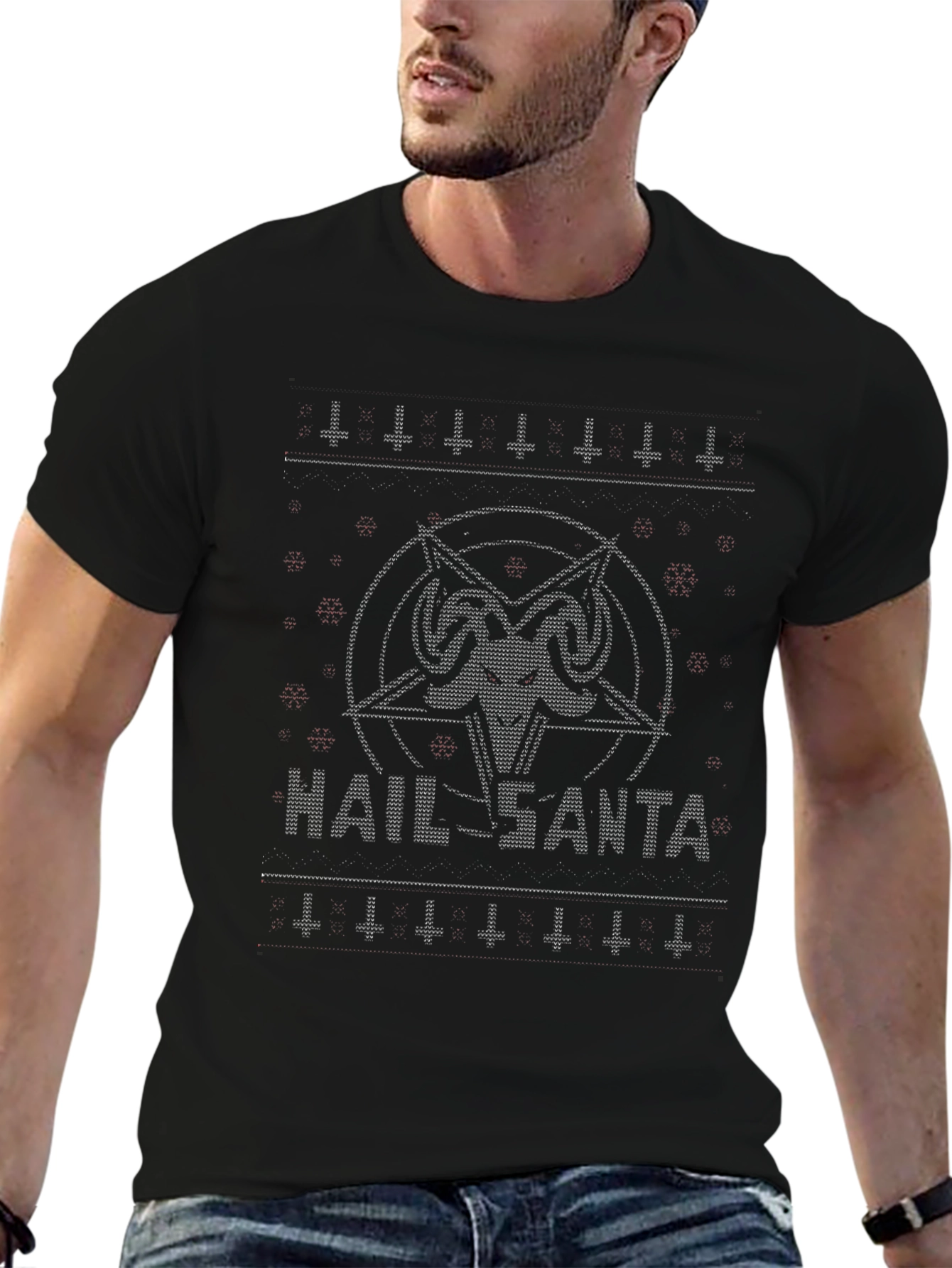 Hail Santa T-Shirt - Inverted Cross Christmas
