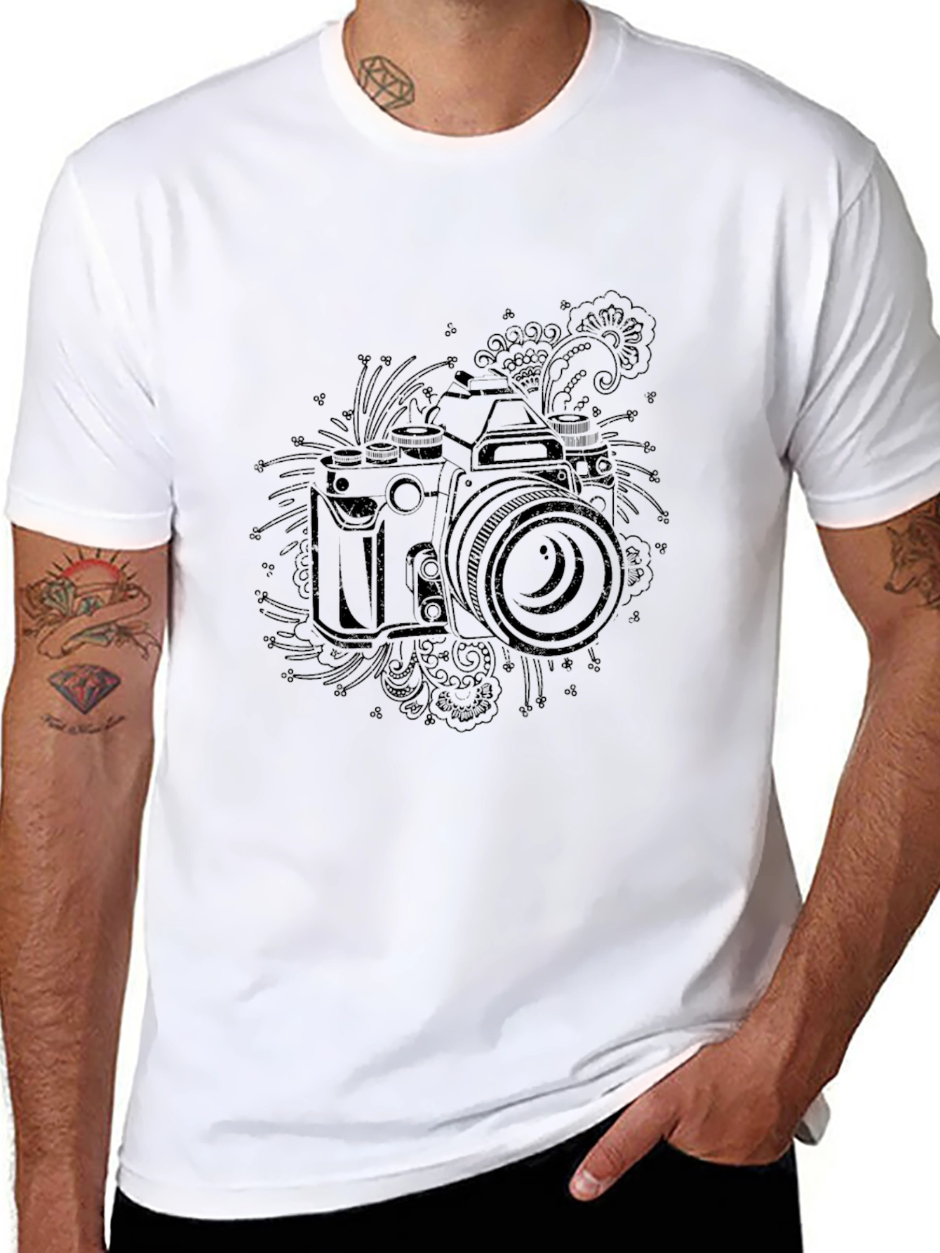 Camera Graphic Black T-Shirt