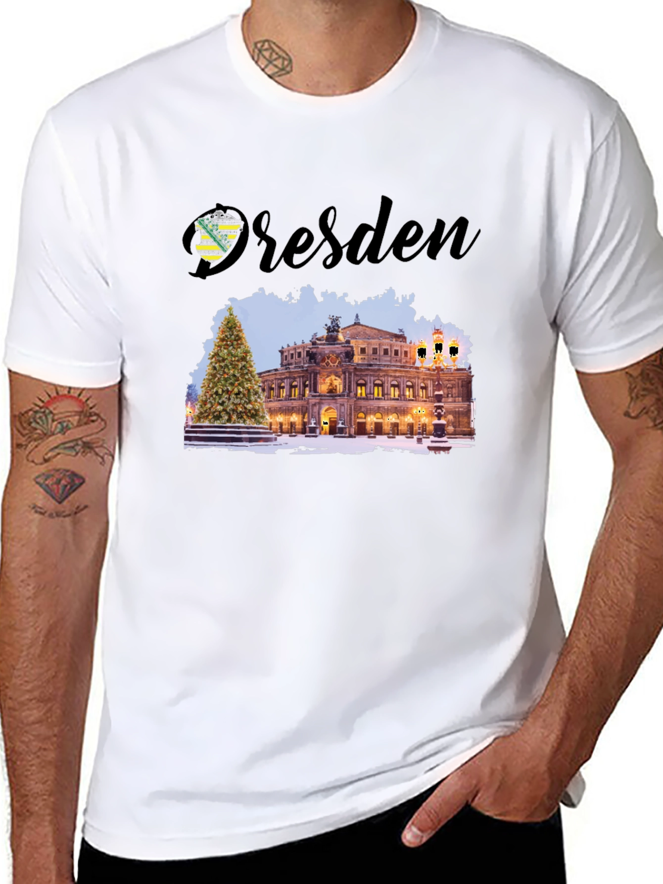 Dresden T-Shirt - Germany Winter Scene