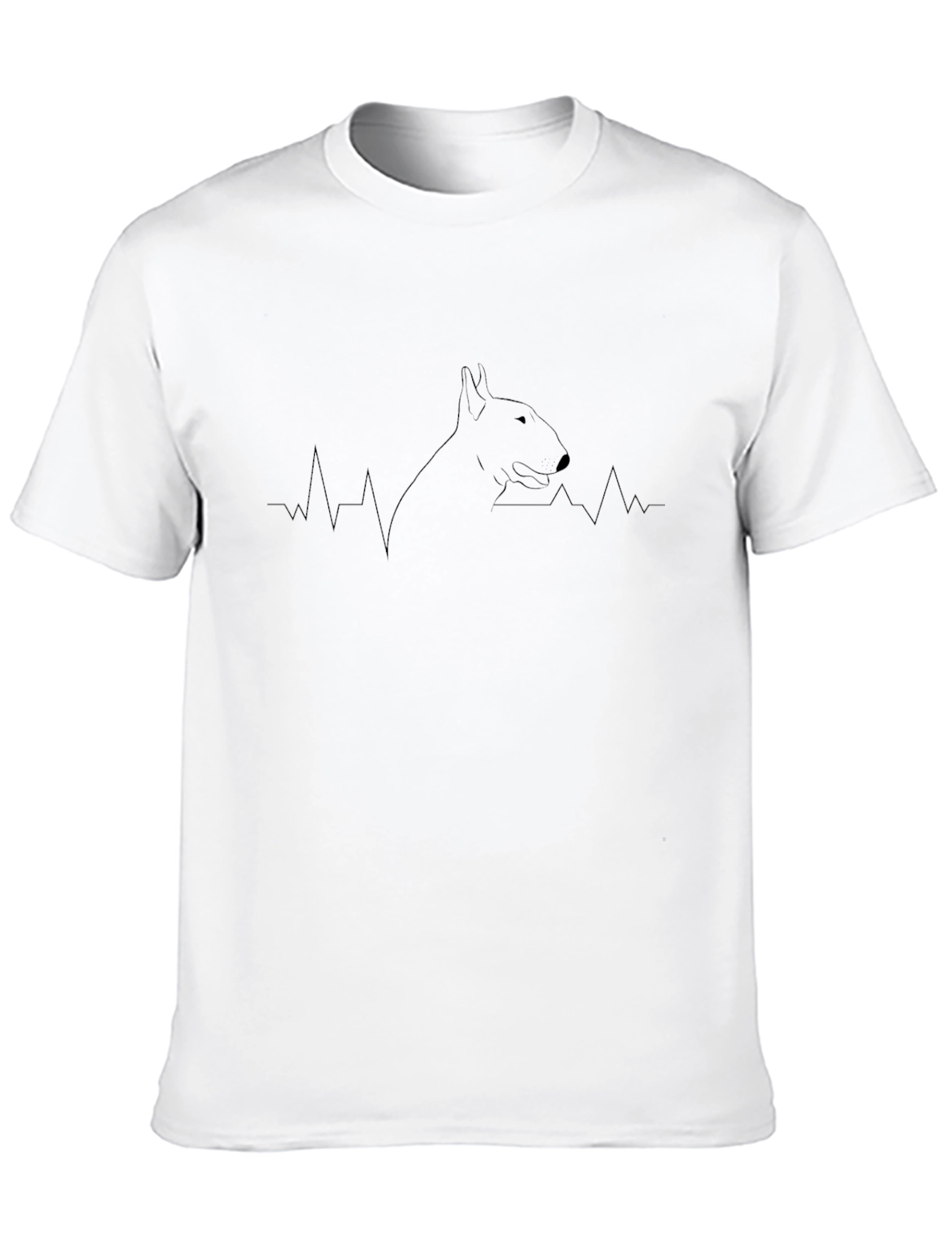 Bull Terrier Heartbeat T-Shirt – Minimalist Dog Lover Tee