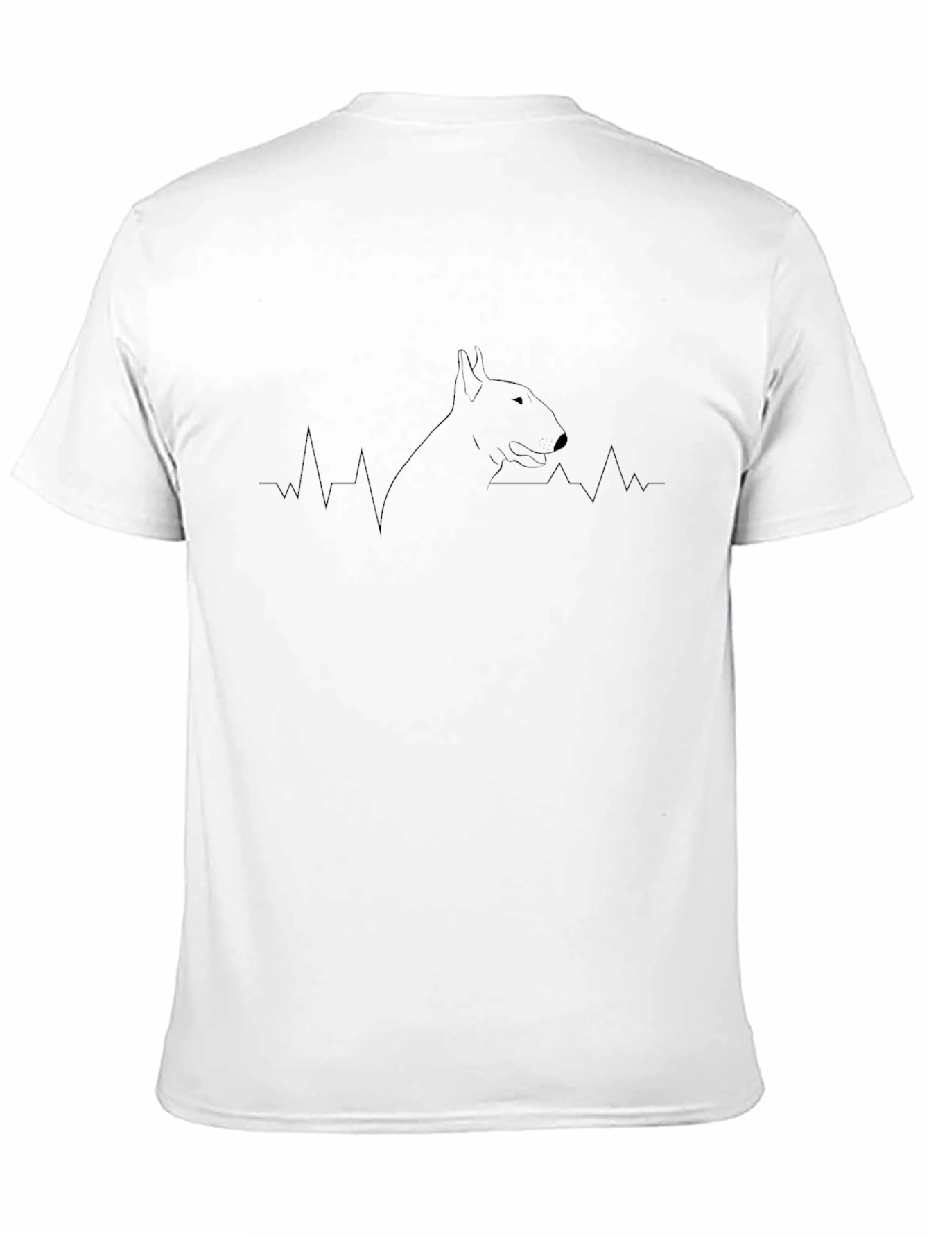 Bull Terrier Heartbeat T-Shirt – Minimalist Dog Lover Tee