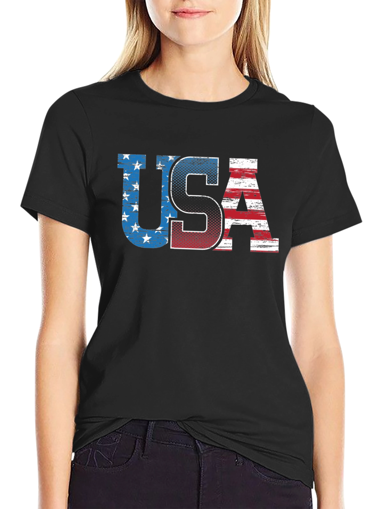 USA Flag Graphic T-Shirt - Patriotic American Pride