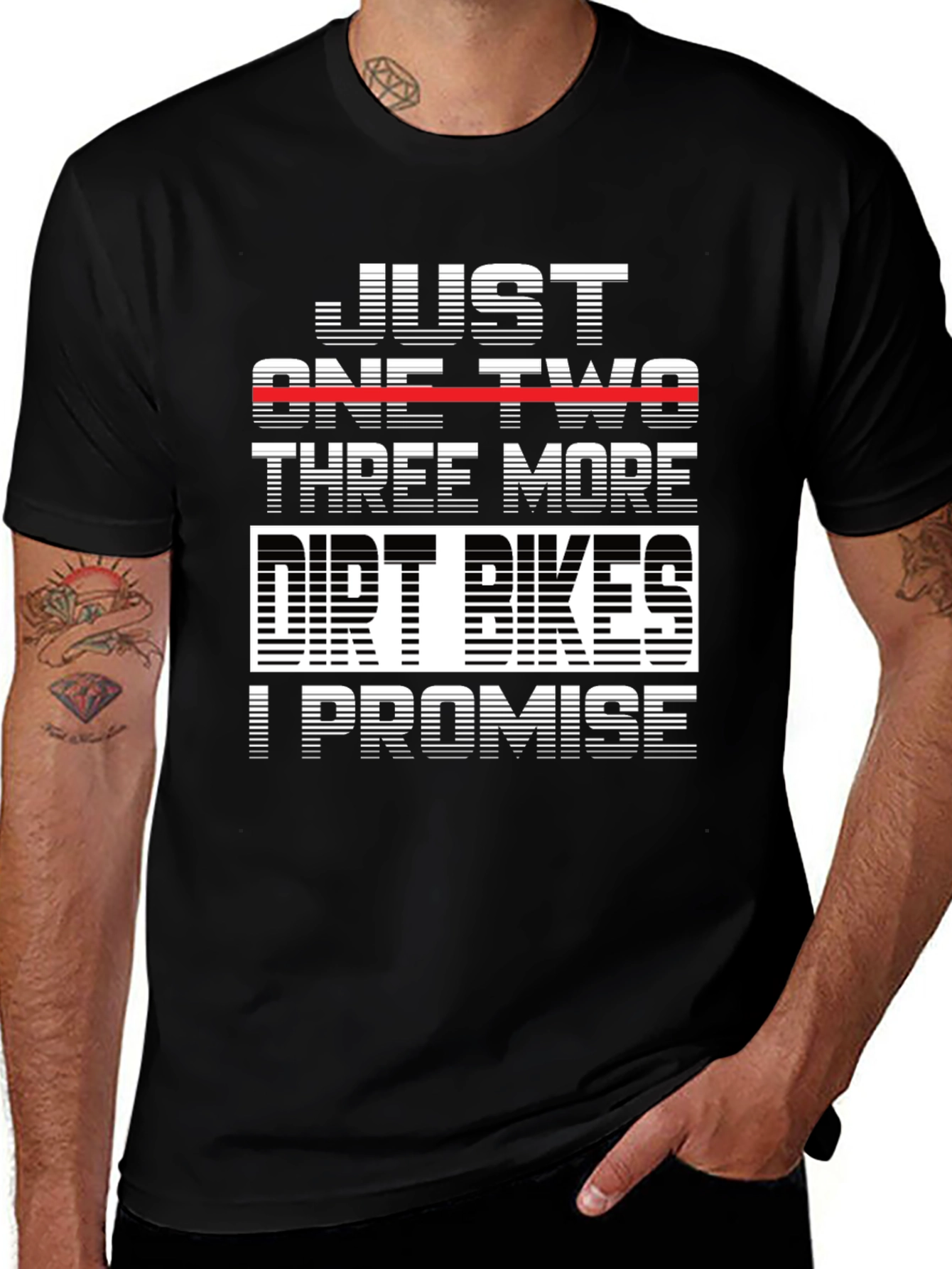 Dirt Bikes Promise Graphic Tee - Black