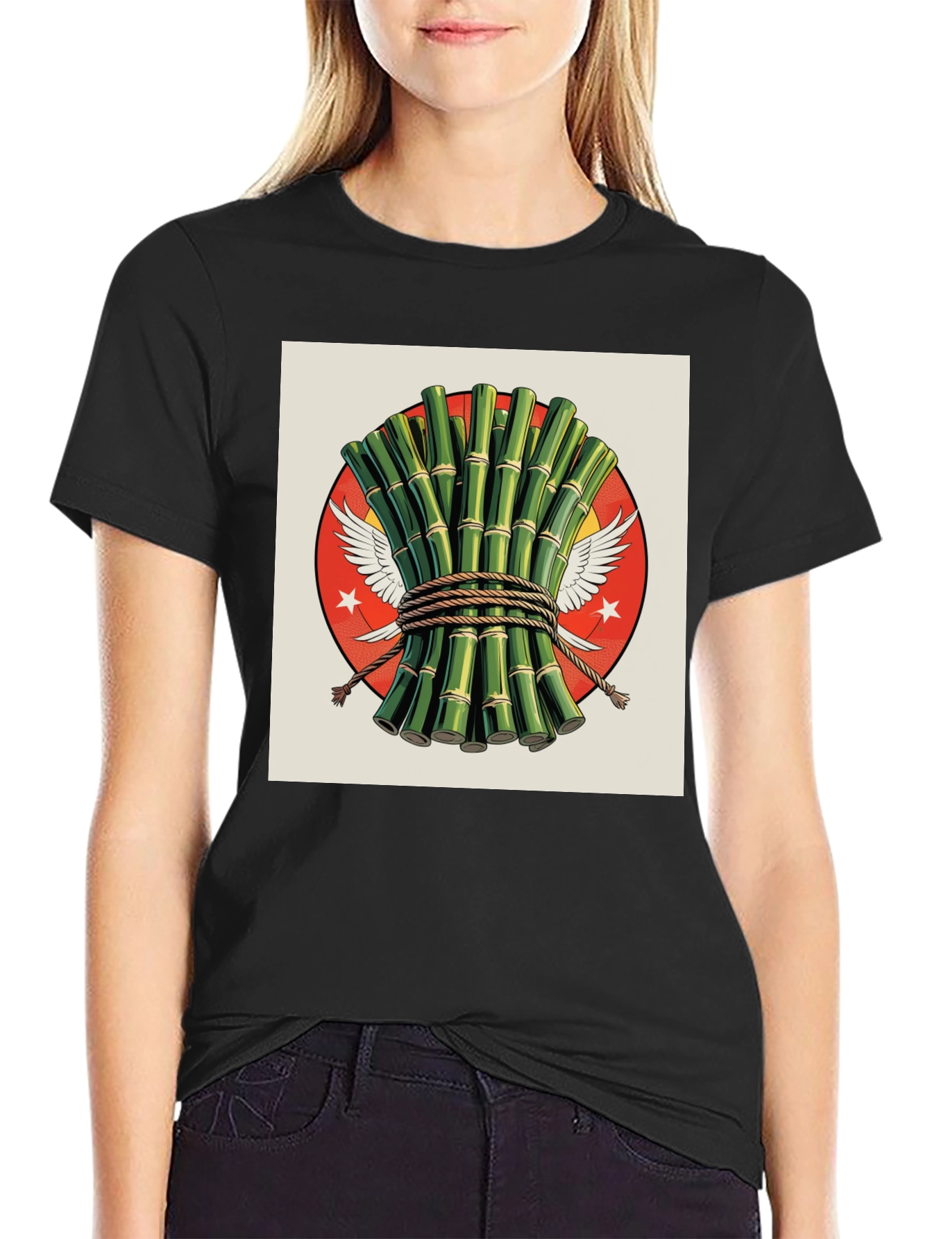 Bamboo Graphic Tee - Stylish Unique Design