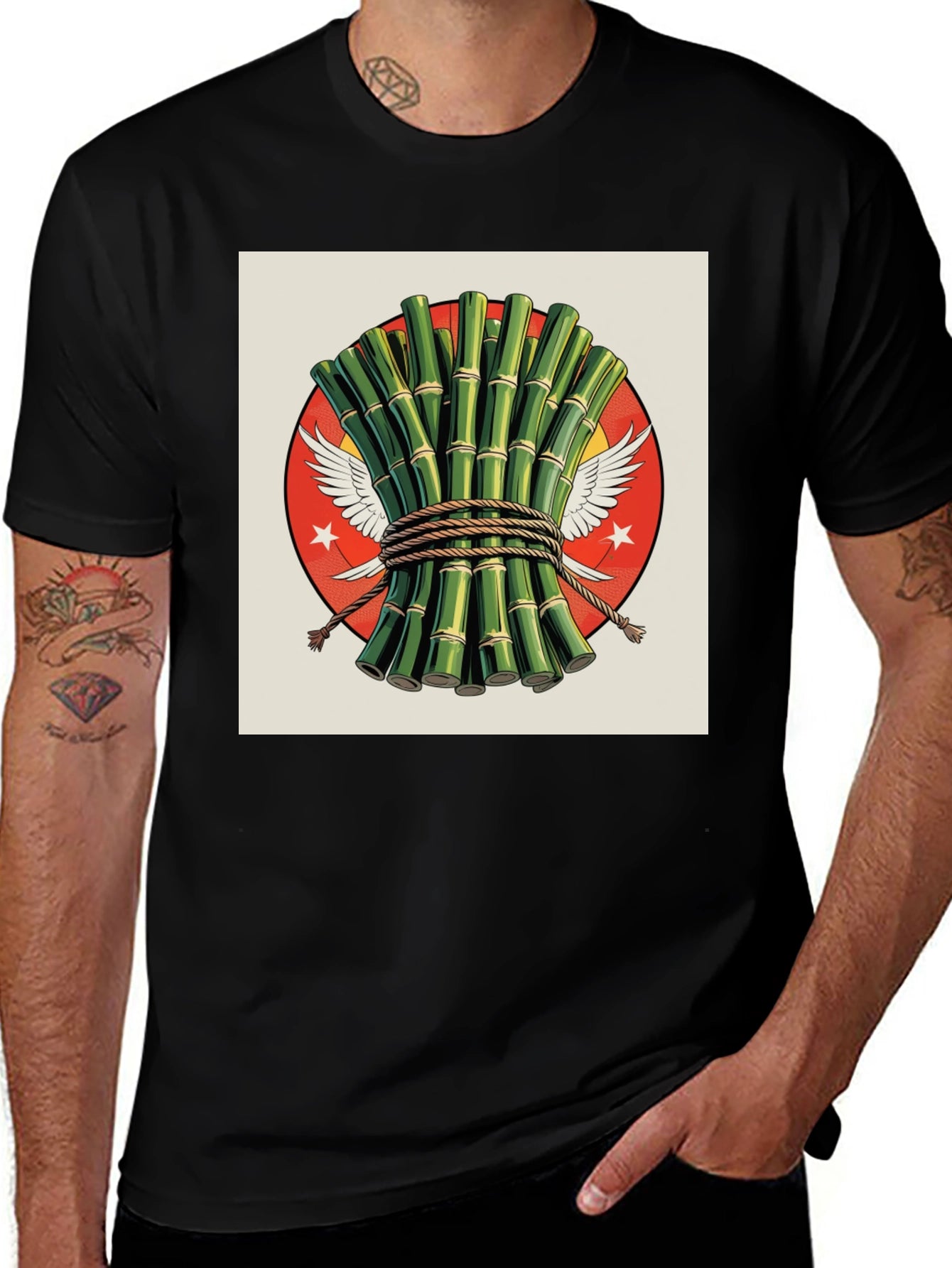 Bamboo Graphic Tee - Stylish Unique Design