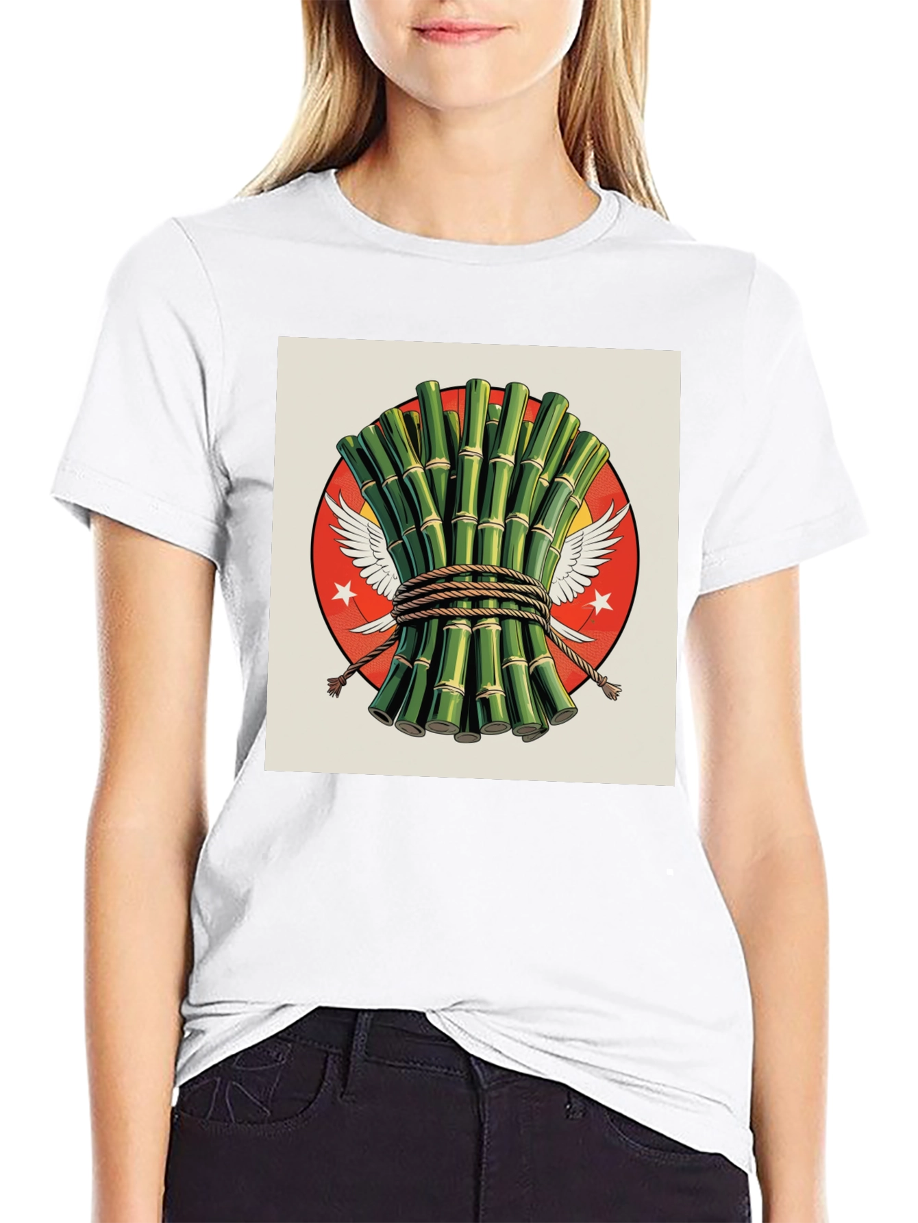 Bamboo Graphic Tee - Stylish Unique Design