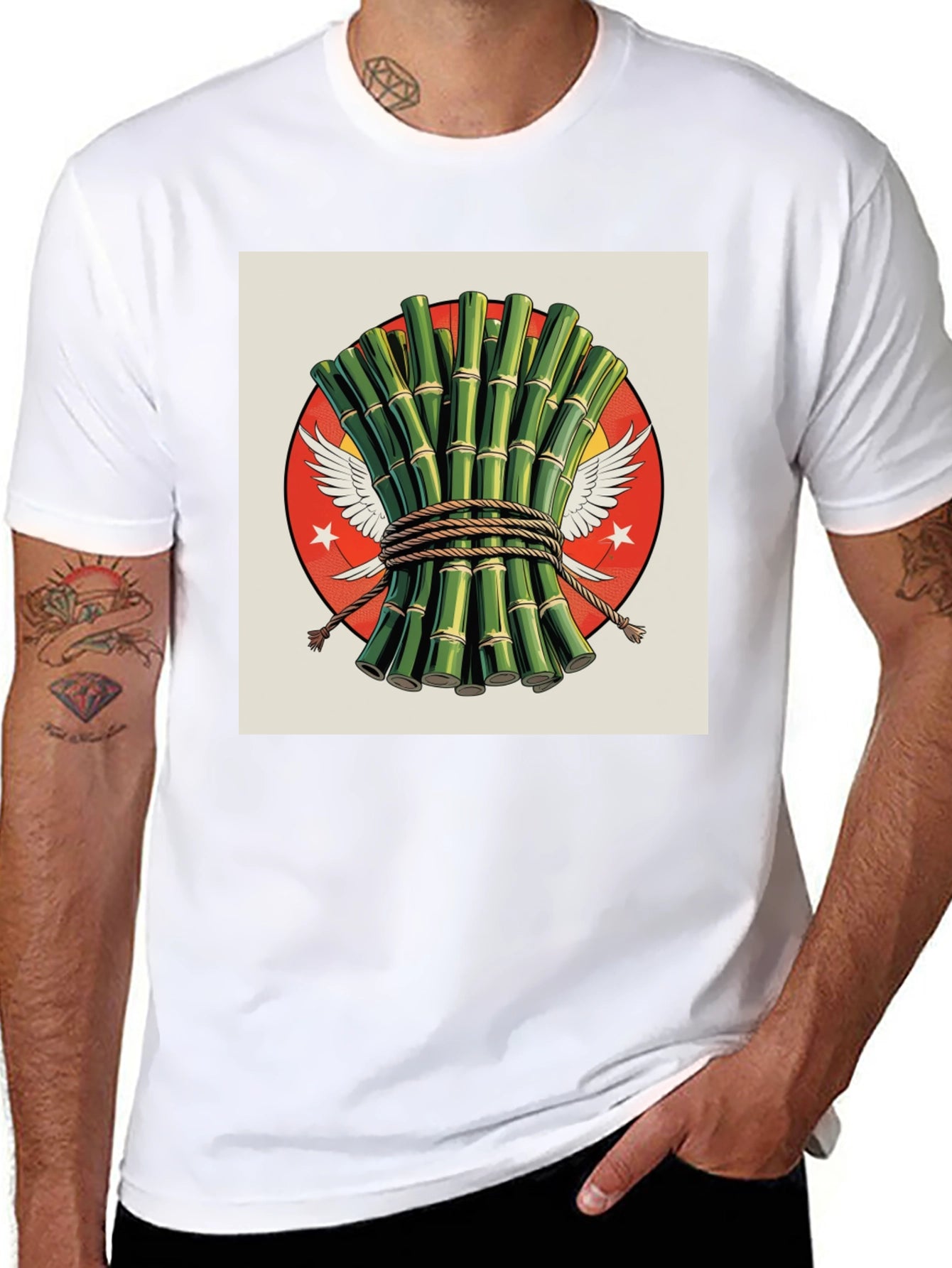Bamboo Graphic Tee - Stylish Unique Design