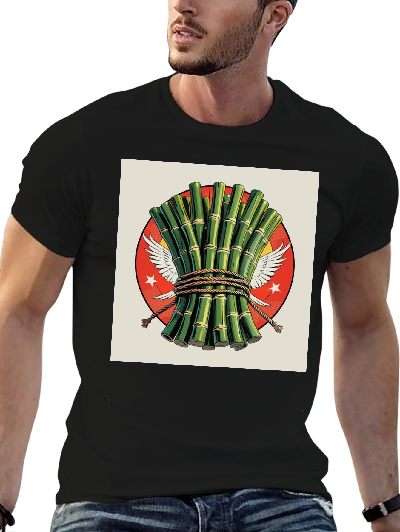 Bamboo Graphic Tee - Stylish Unique Design