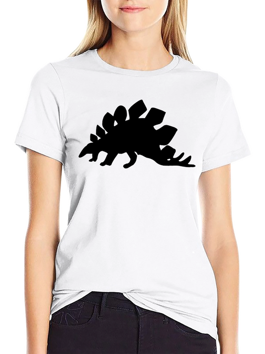 Stegosaurus Dinosaur Black Graphic Tee