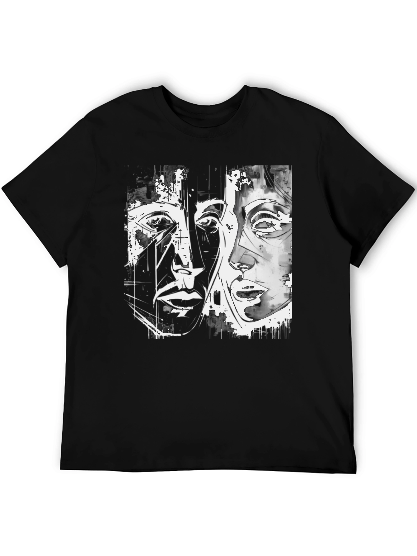 Abstract Face Art Graphic Tee