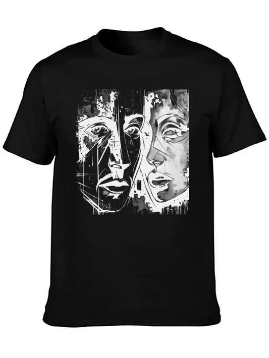 Abstract Face Art Graphic Tee
