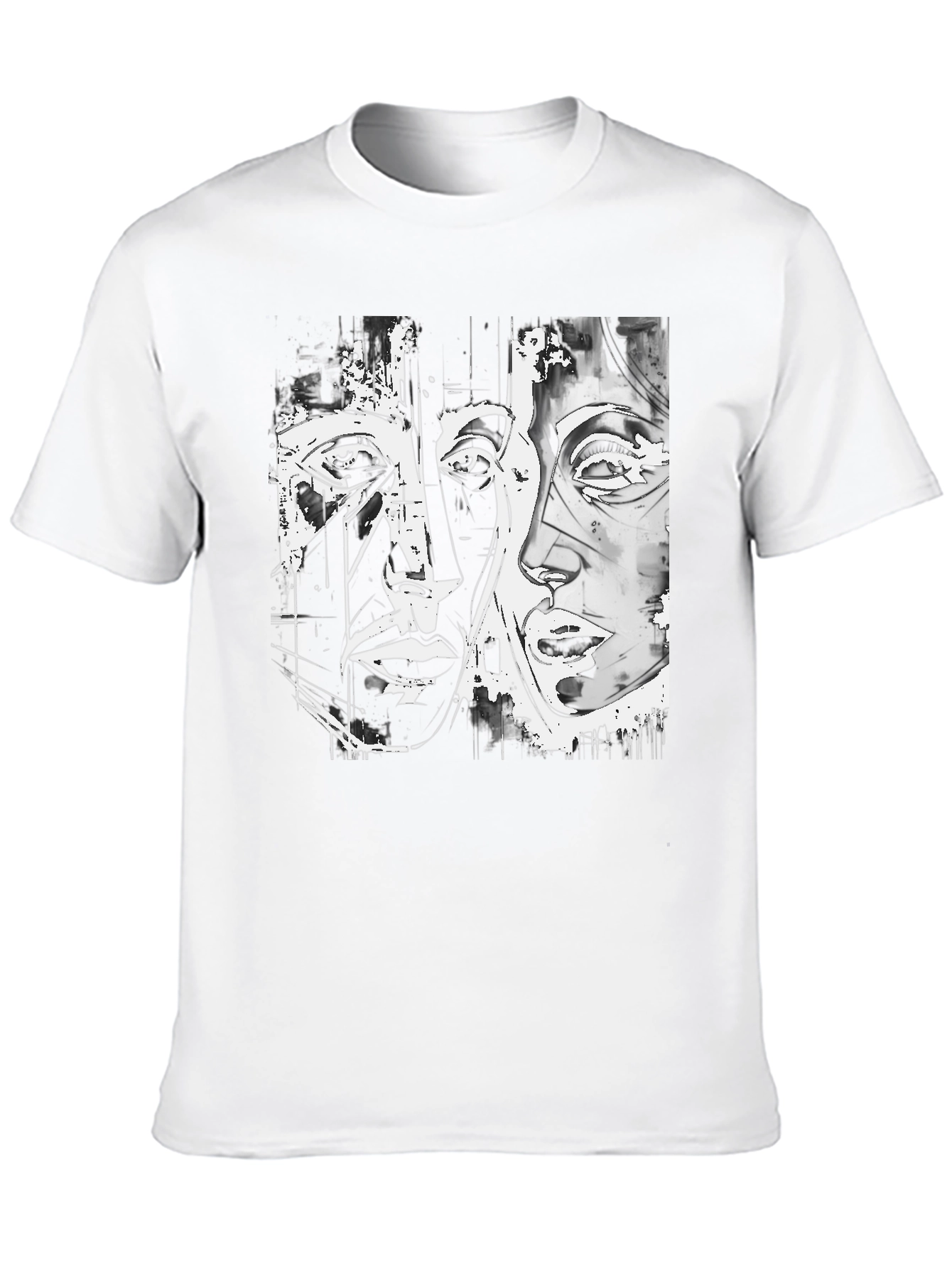 Abstract Face Art Graphic Tee