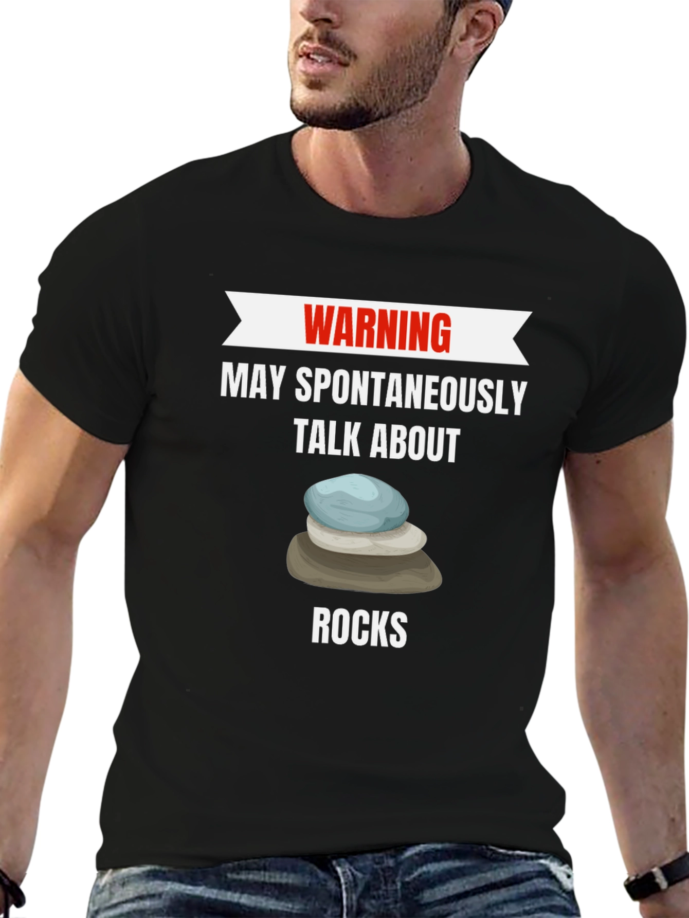 Warning May Spontaneously Talk About Rocks T-Shirt