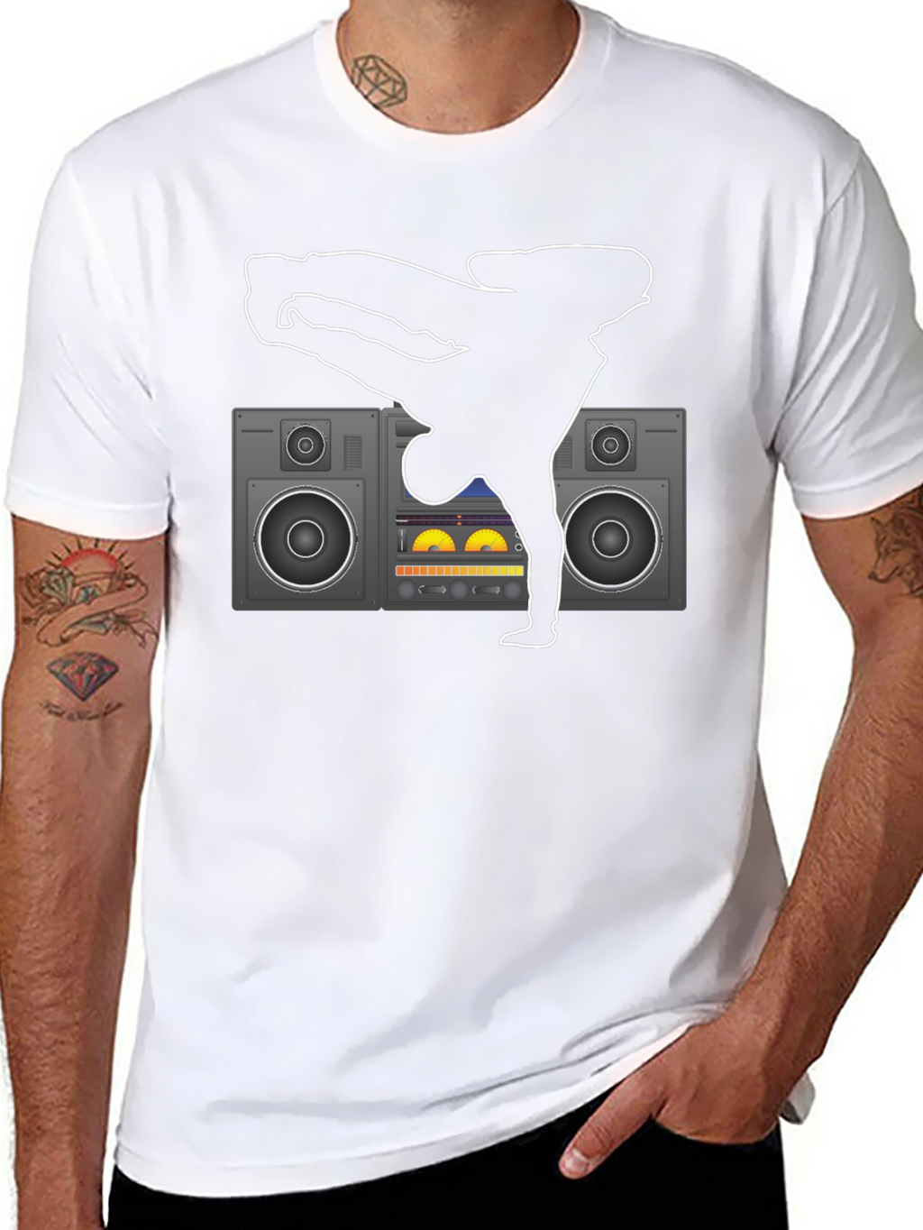 Breakdance & Boombox Graphic T-Shirt