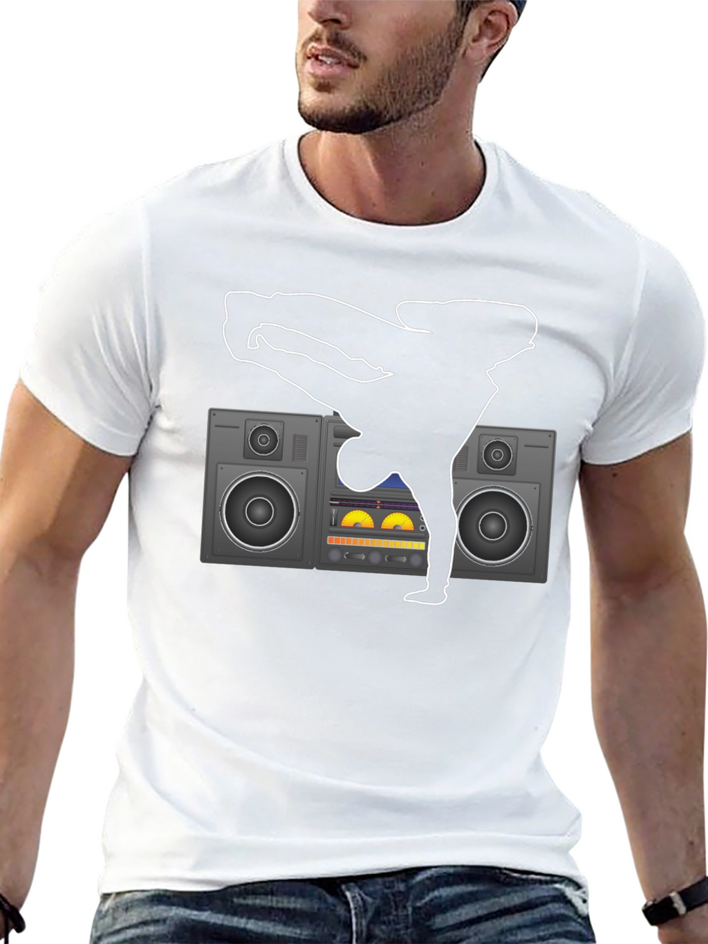 Breakdance & Boombox Graphic T-Shirt