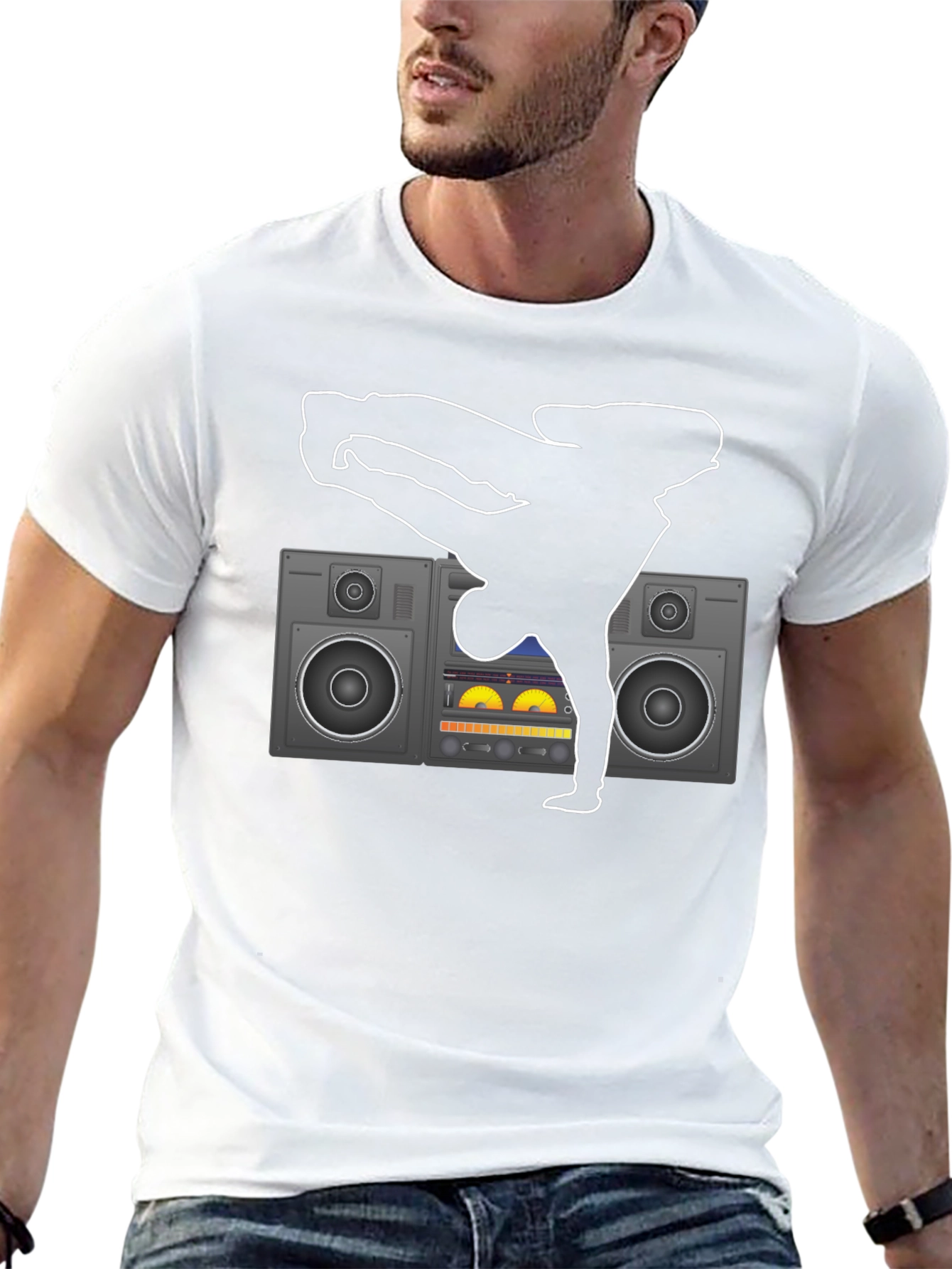 Breakdance & Boombox Graphic T-Shirt