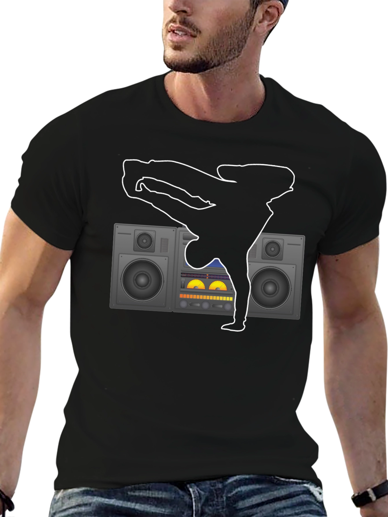 Breakdance & Boombox Graphic T-Shirt