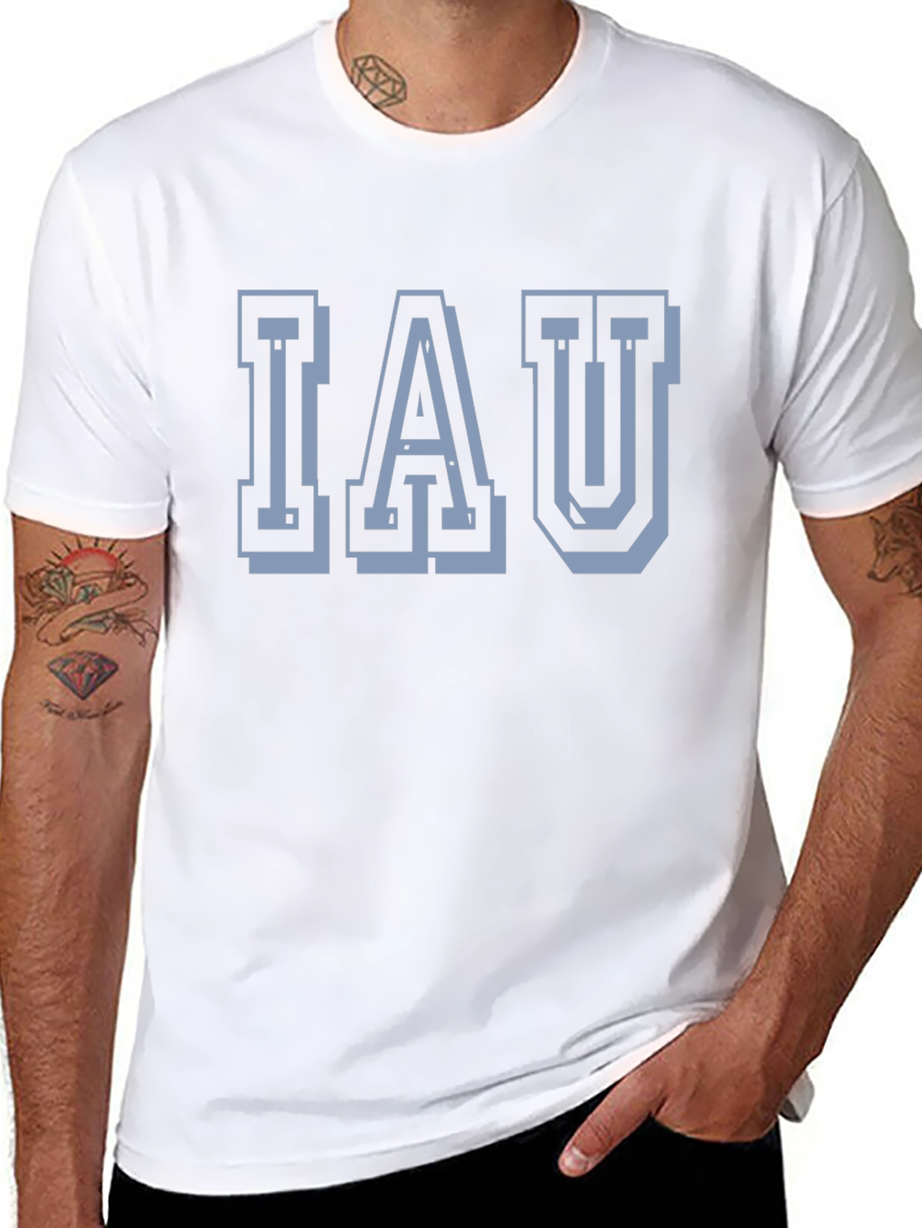 IAU Graphic Tee - Collegiate Style Soft Cotton Shirt