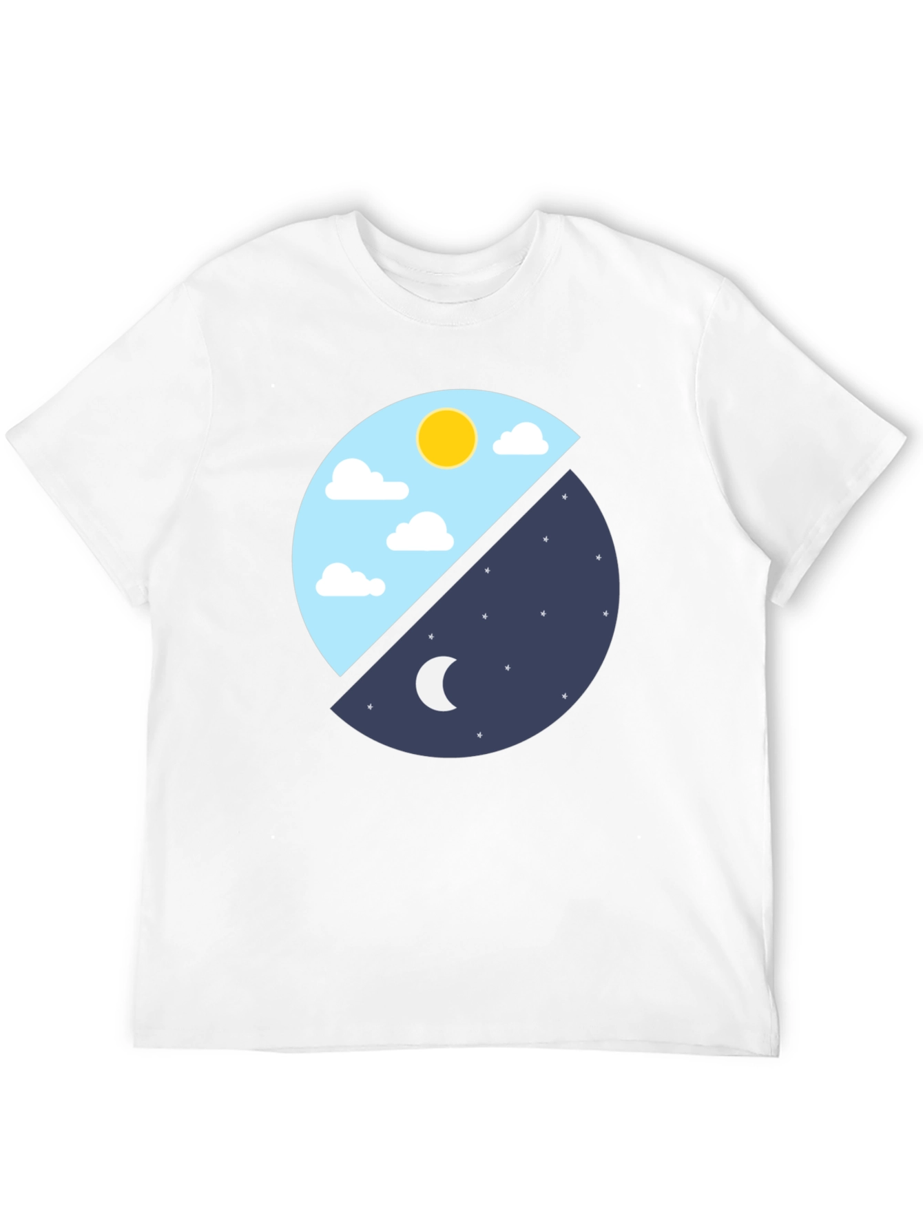 Day & Night Graphic T-Shirt - Black Cotton Tee