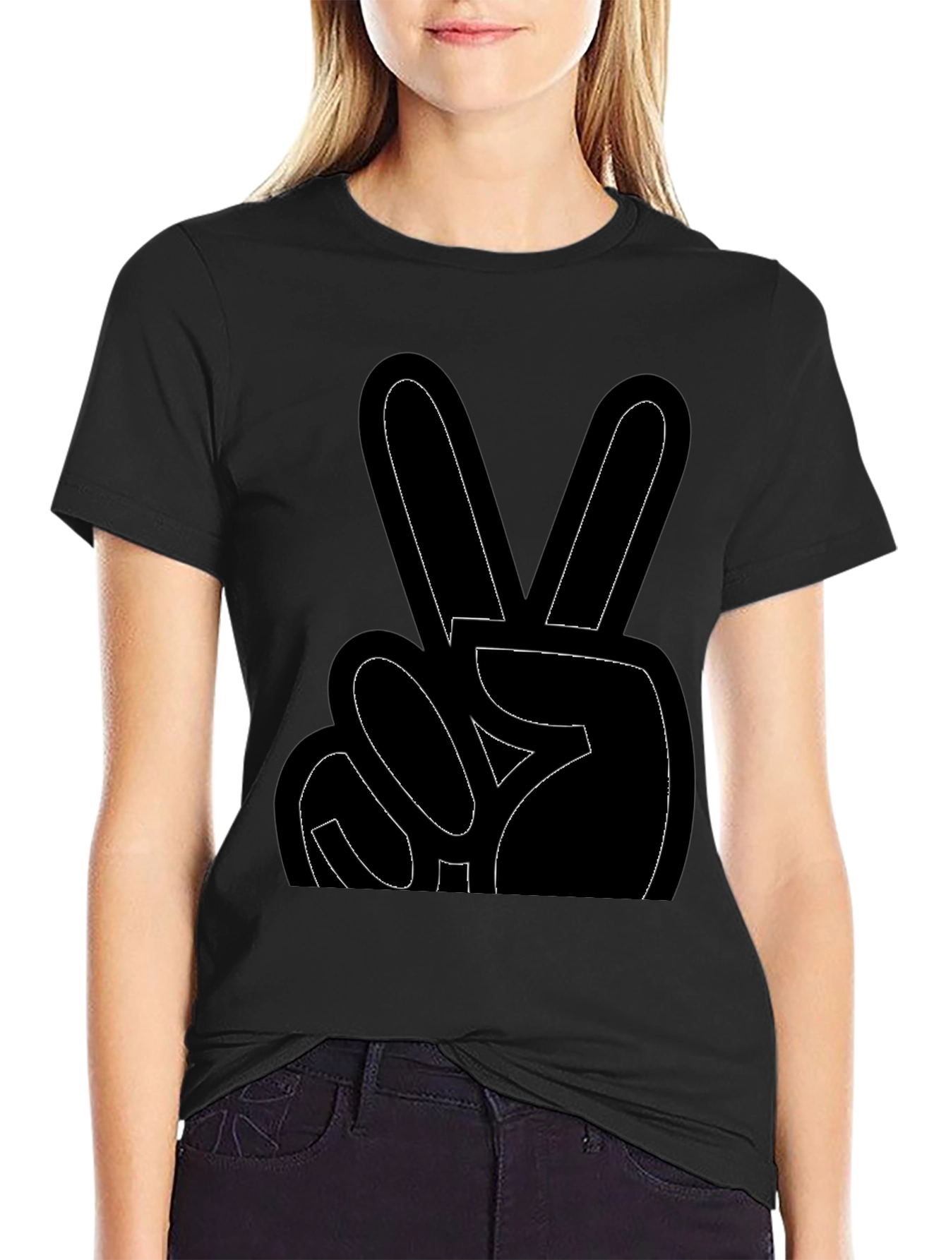 Peace Sign Black T-Shirt