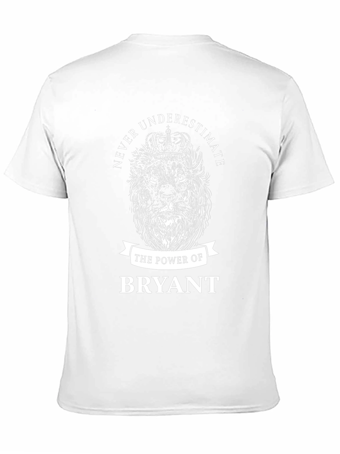 Never Underestimate Bryant Lion Crown Black T-Shirt