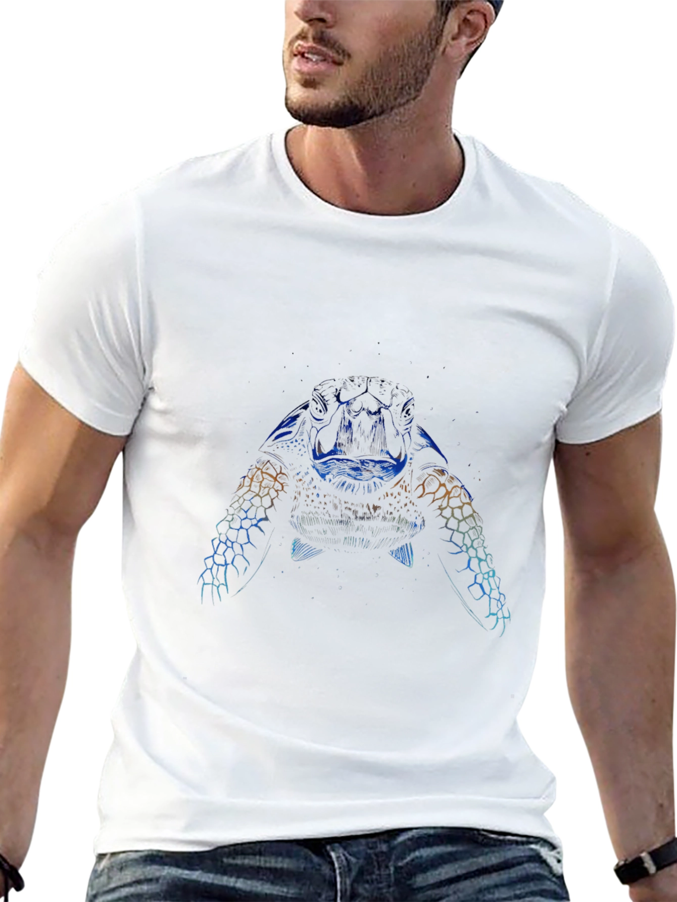 Sea Turtle Graphic Black T-Shirt