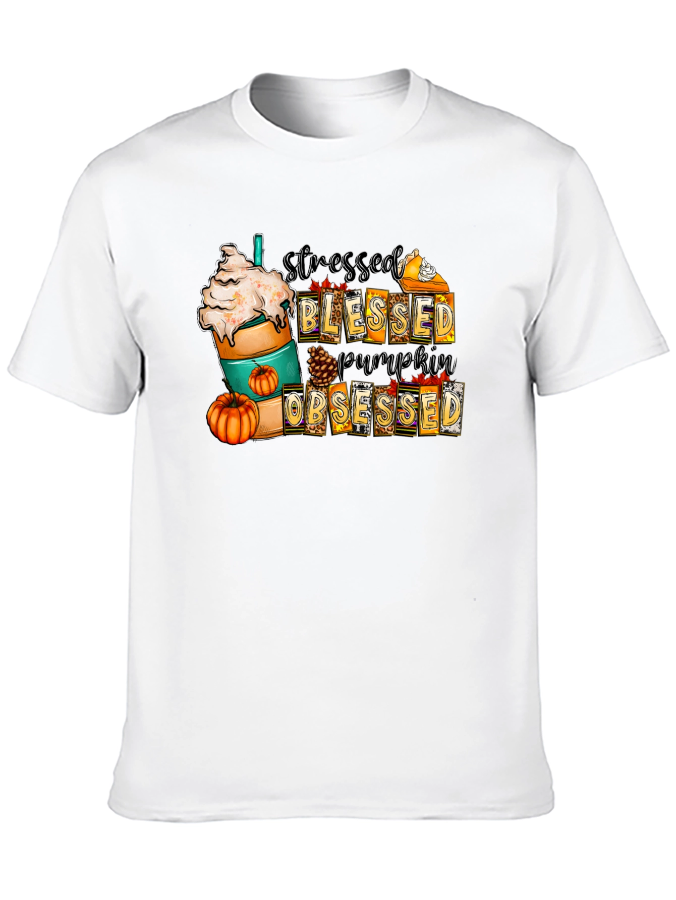 Stressed Blessed Pumpkin Obsessed T-Shirt