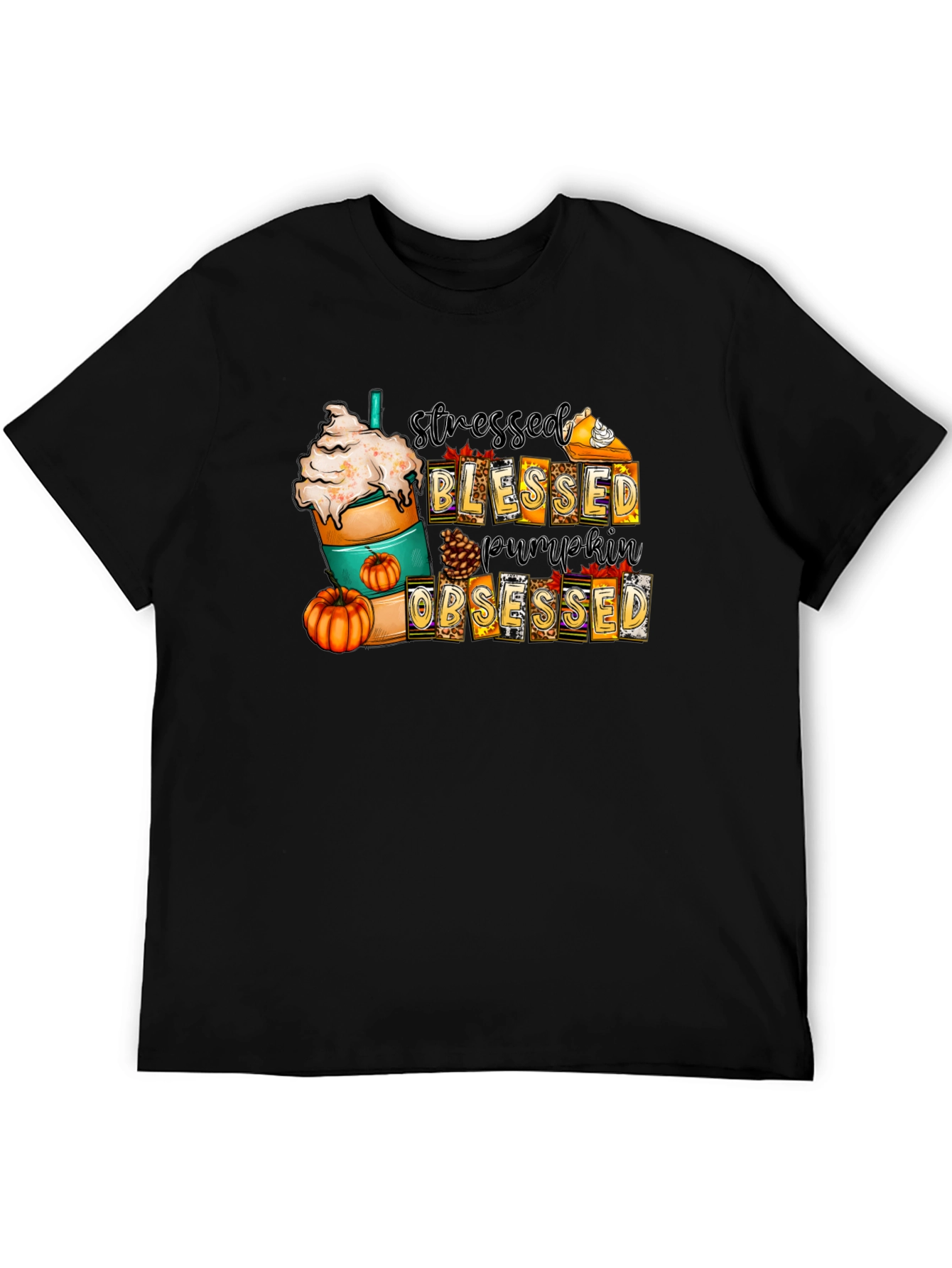 Stressed Blessed Pumpkin Obsessed T-Shirt