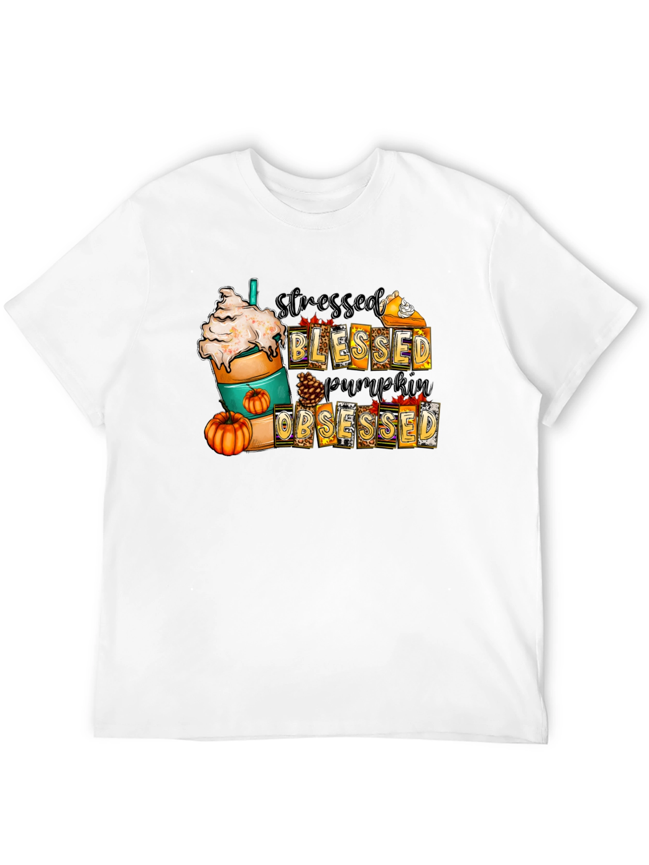 Stressed Blessed Pumpkin Obsessed T-Shirt