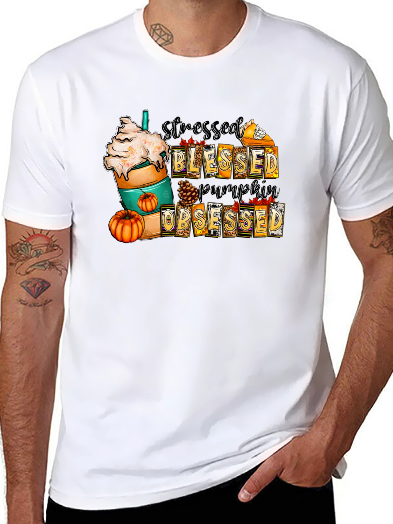 Stressed Blessed Pumpkin Obsessed T-Shirt