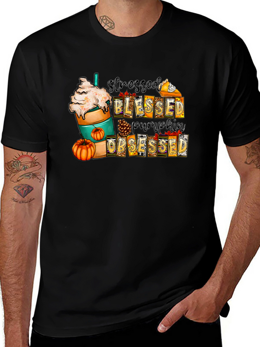 Stressed Blessed Pumpkin Obsessed T-Shirt