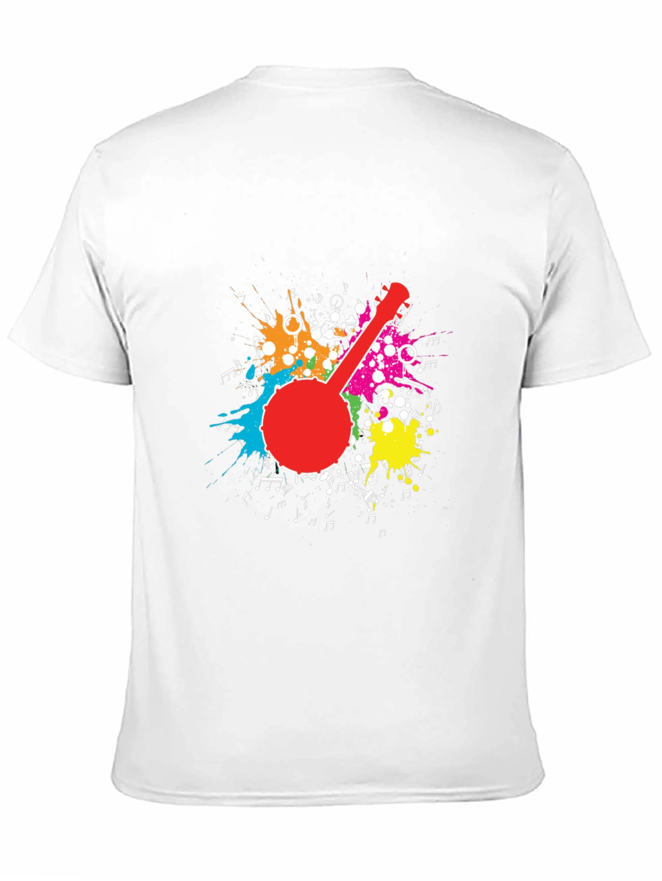 Banjo Splatter Graphic T-Shirt - Black