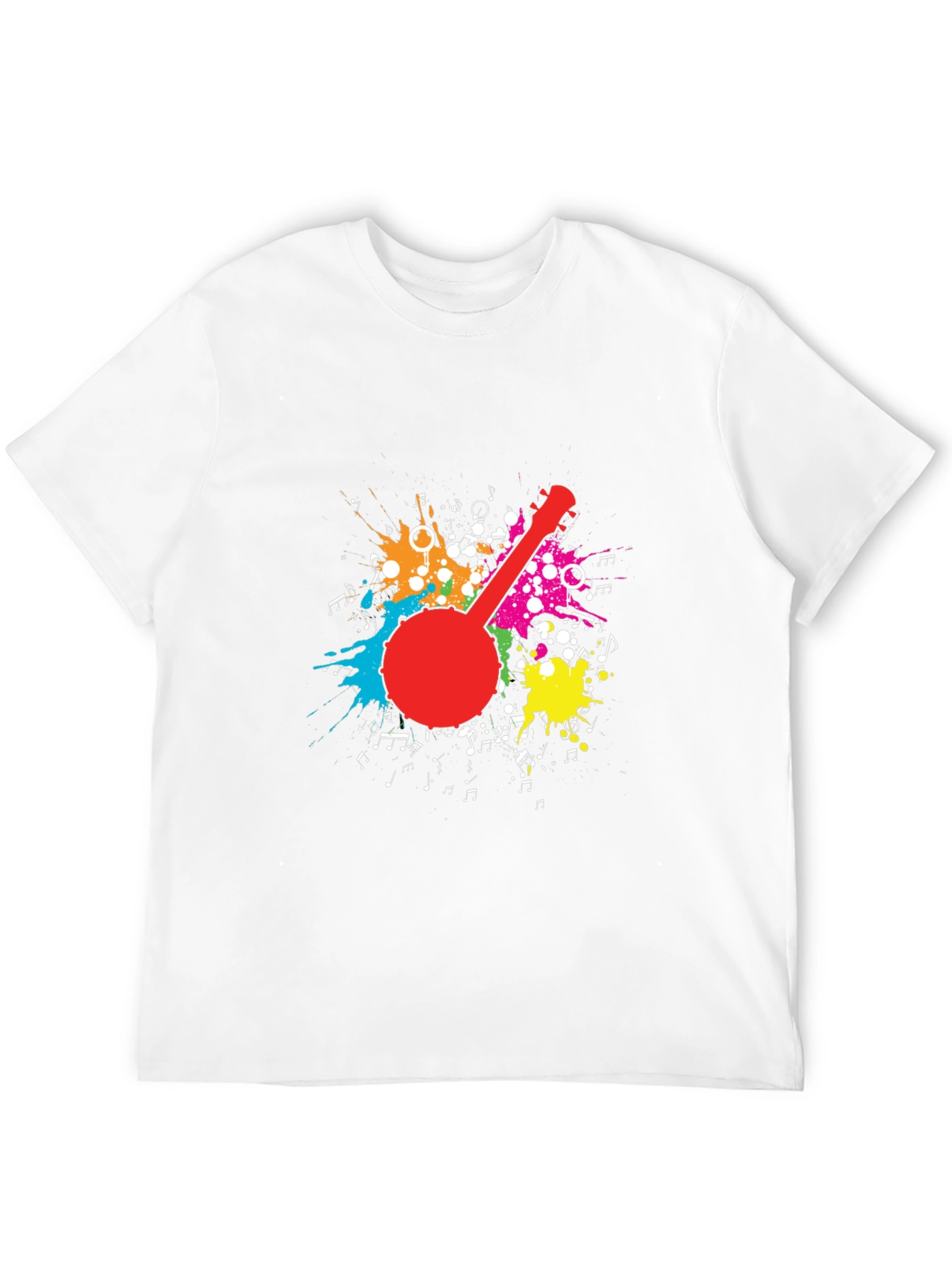 Banjo Splatter Graphic T-Shirt - Black