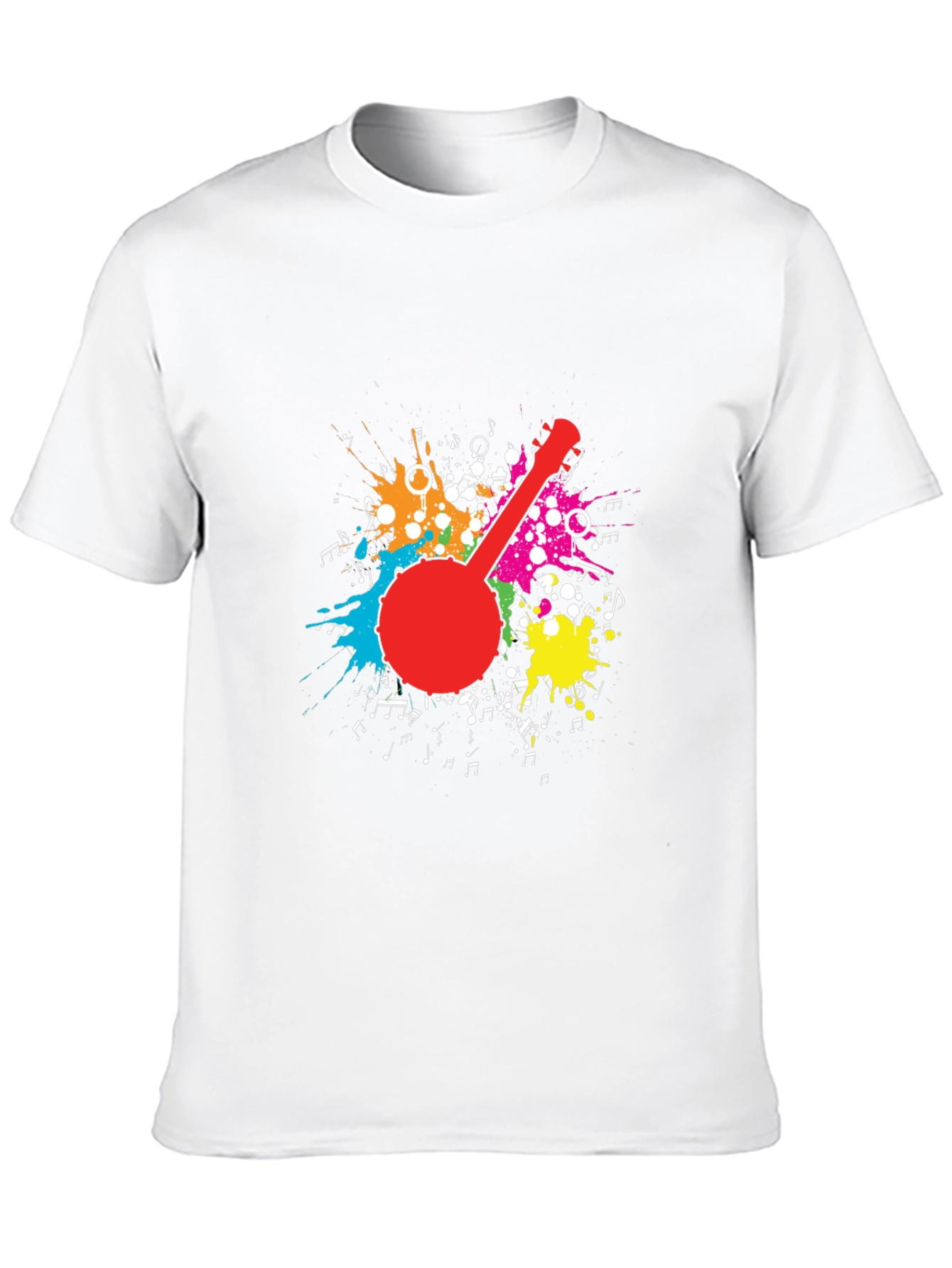 Banjo Splatter Graphic T-Shirt - Black