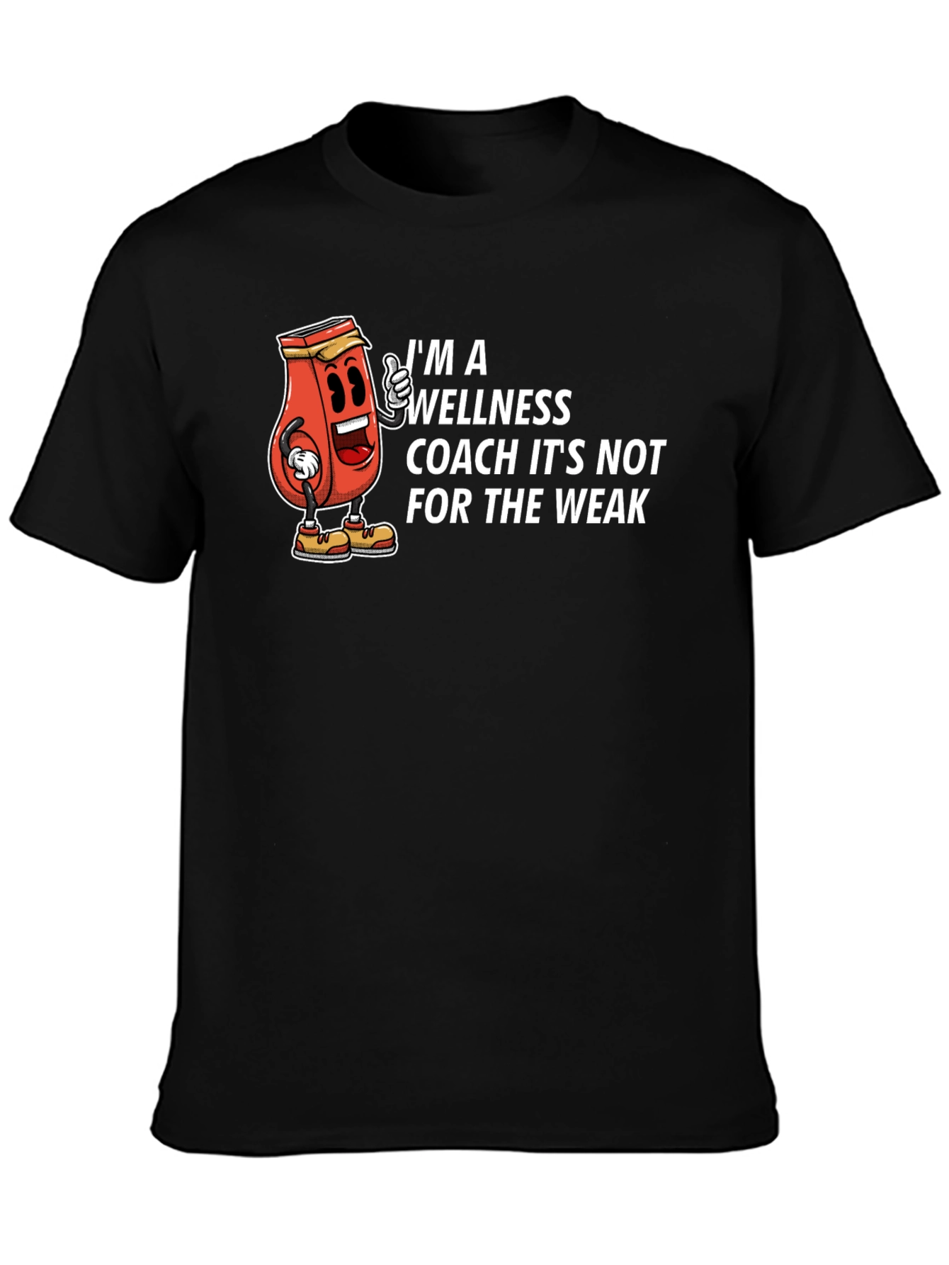 Wellness Coach Cartoon Graphic T-Shirt