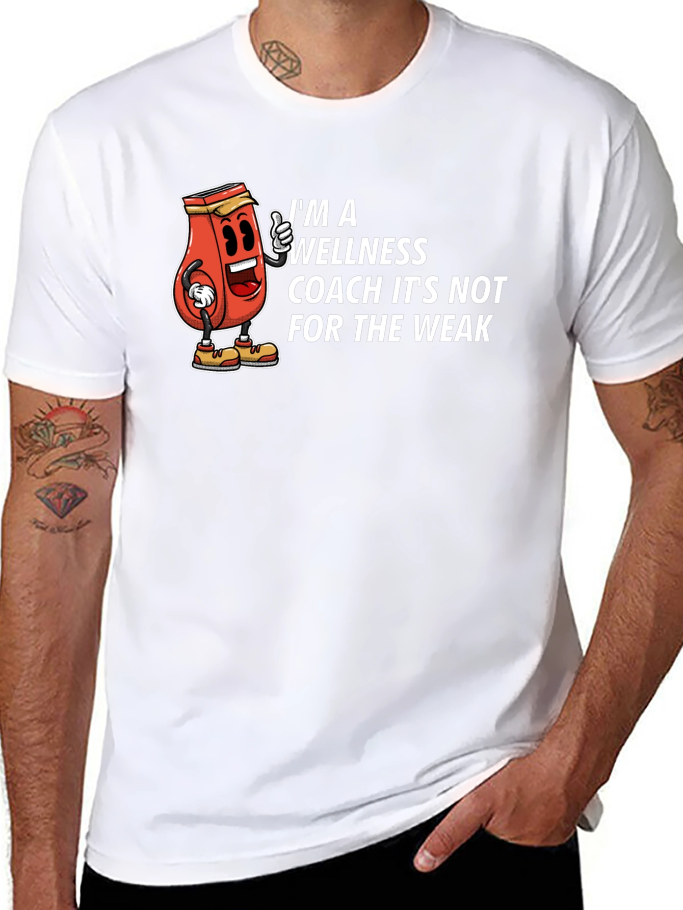 Wellness Coach Cartoon Graphic T-Shirt