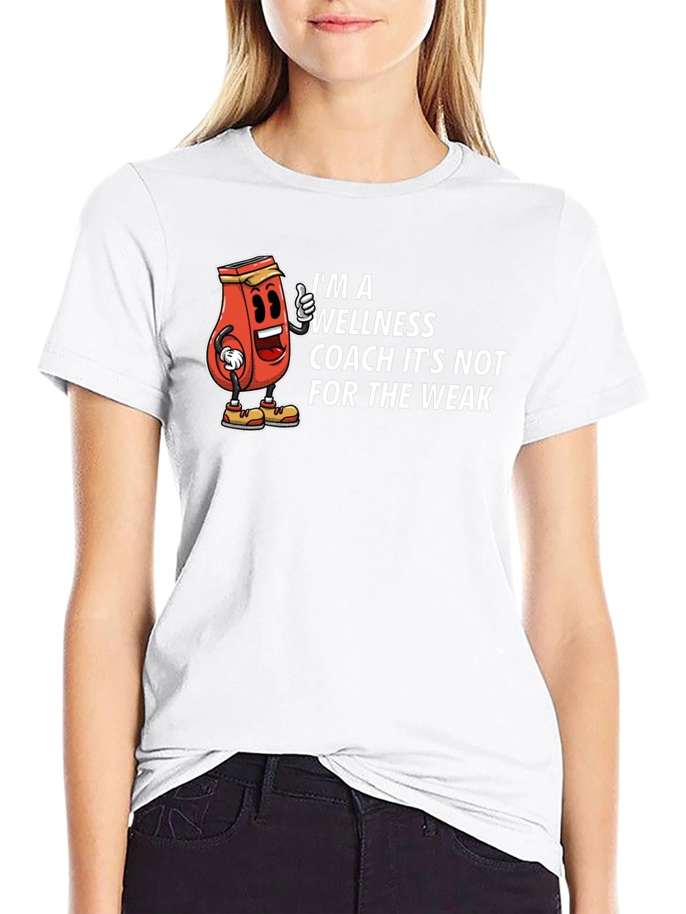Wellness Coach Cartoon Graphic T-Shirt