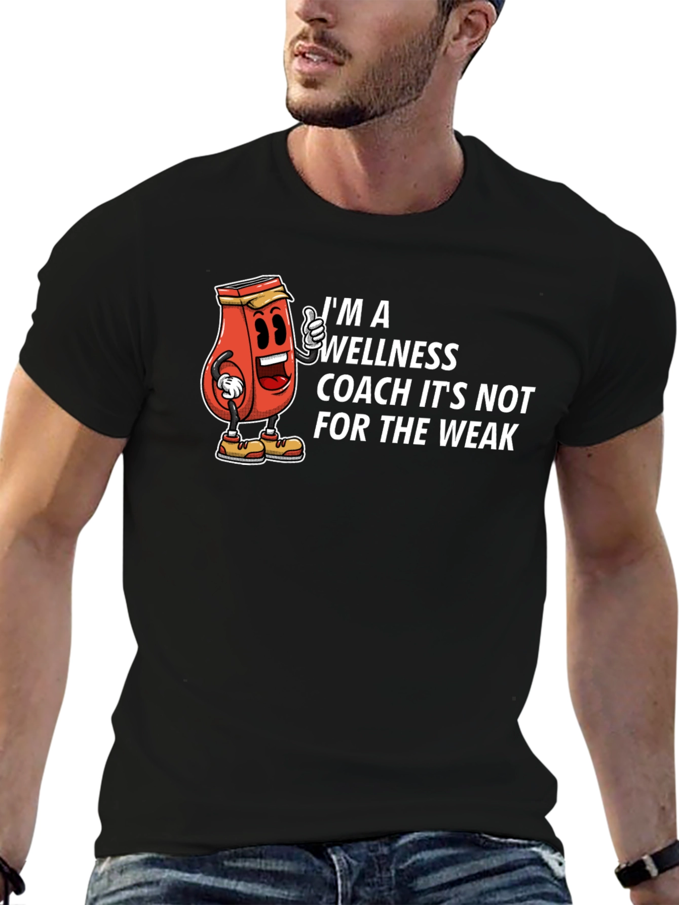 Wellness Coach Cartoon Graphic T-Shirt