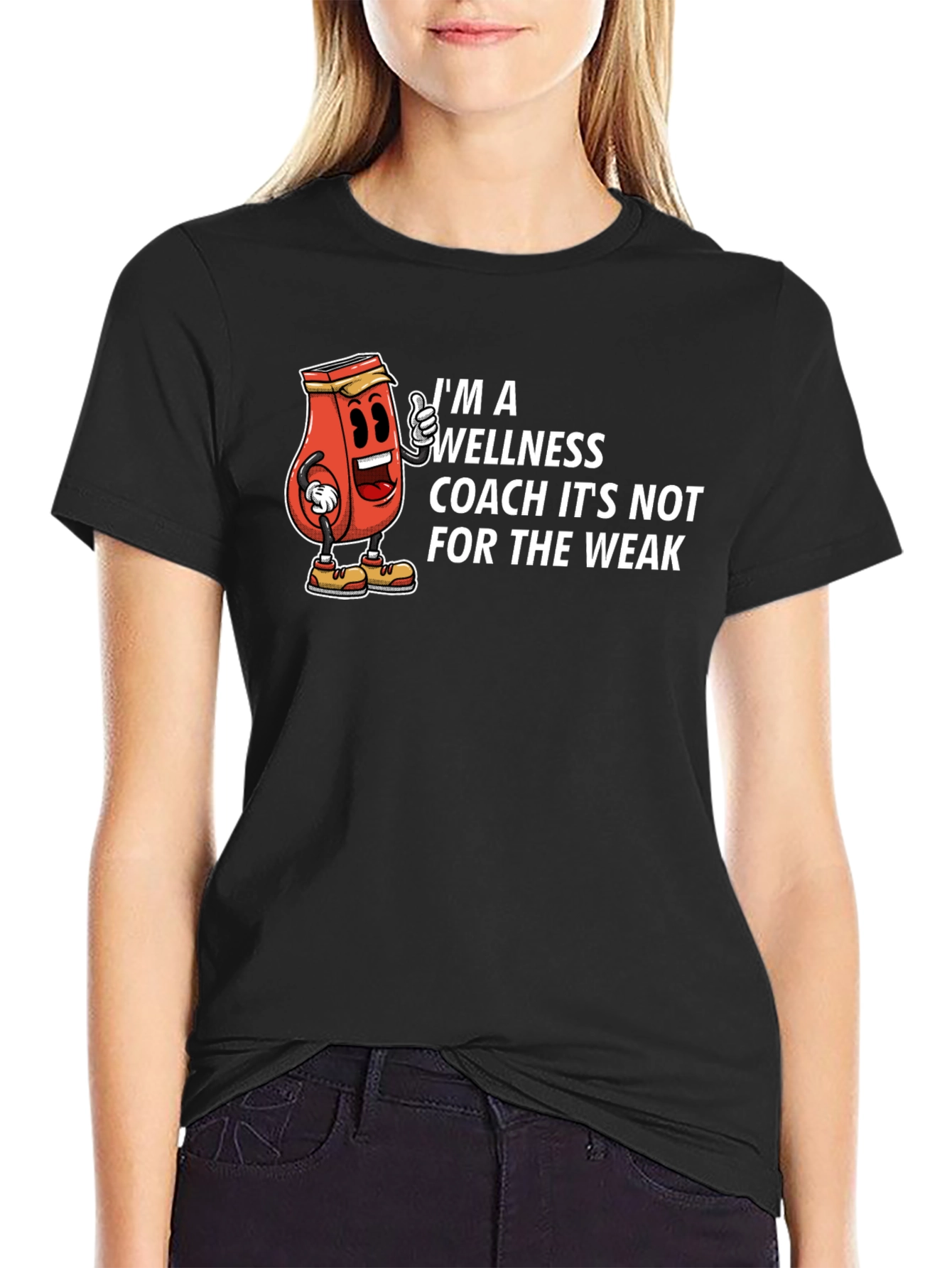 Wellness Coach Cartoon Graphic T-Shirt