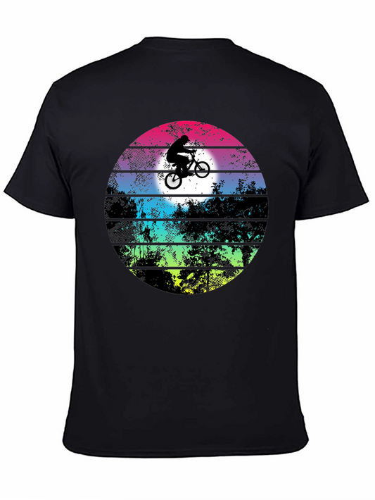 Retro Sunset BMX T-Shirt - Cool Biker Tee