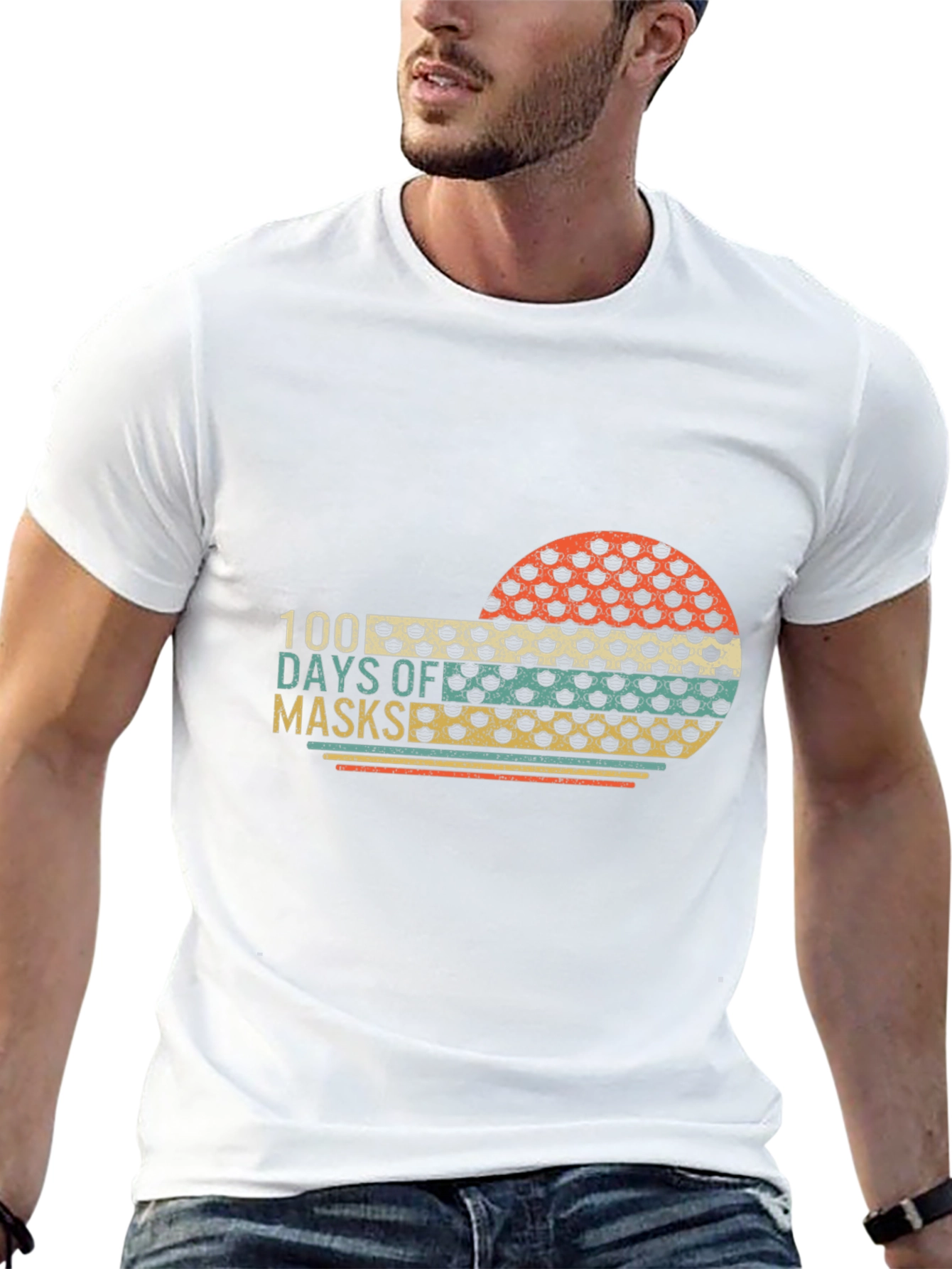 100 Days Off Masks Graphic Tee