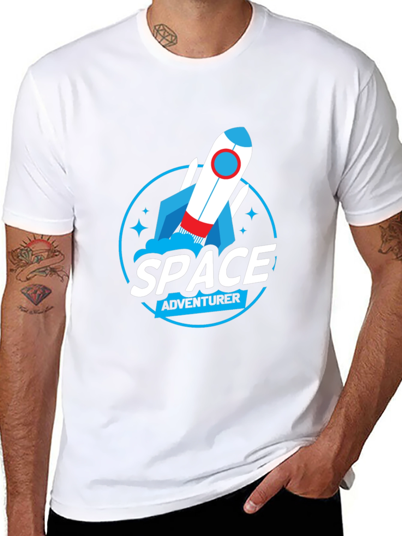 Space Adventurer Graphic T-Shirt - Rocket Design