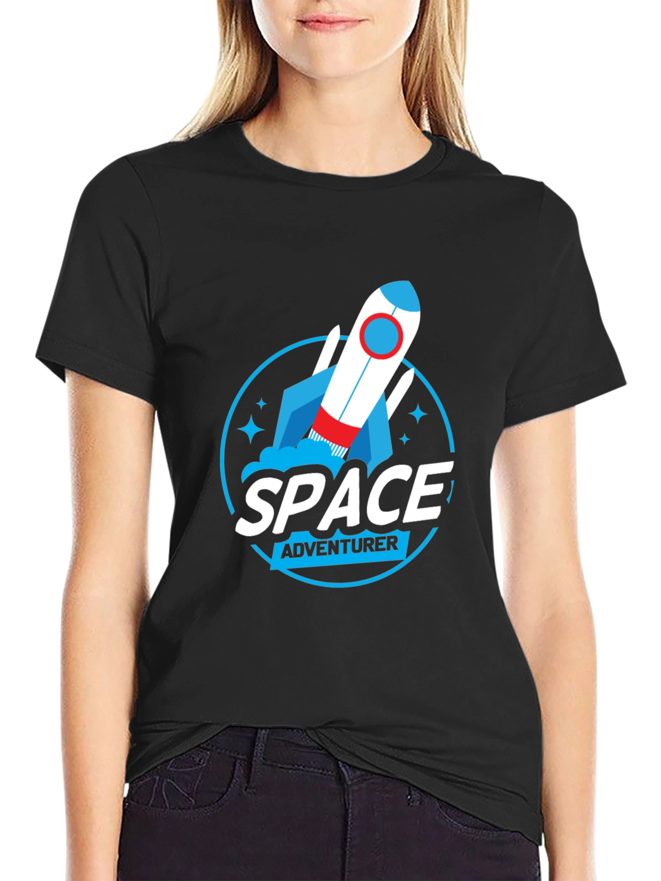 Space Adventurer Graphic T-Shirt - Rocket Design