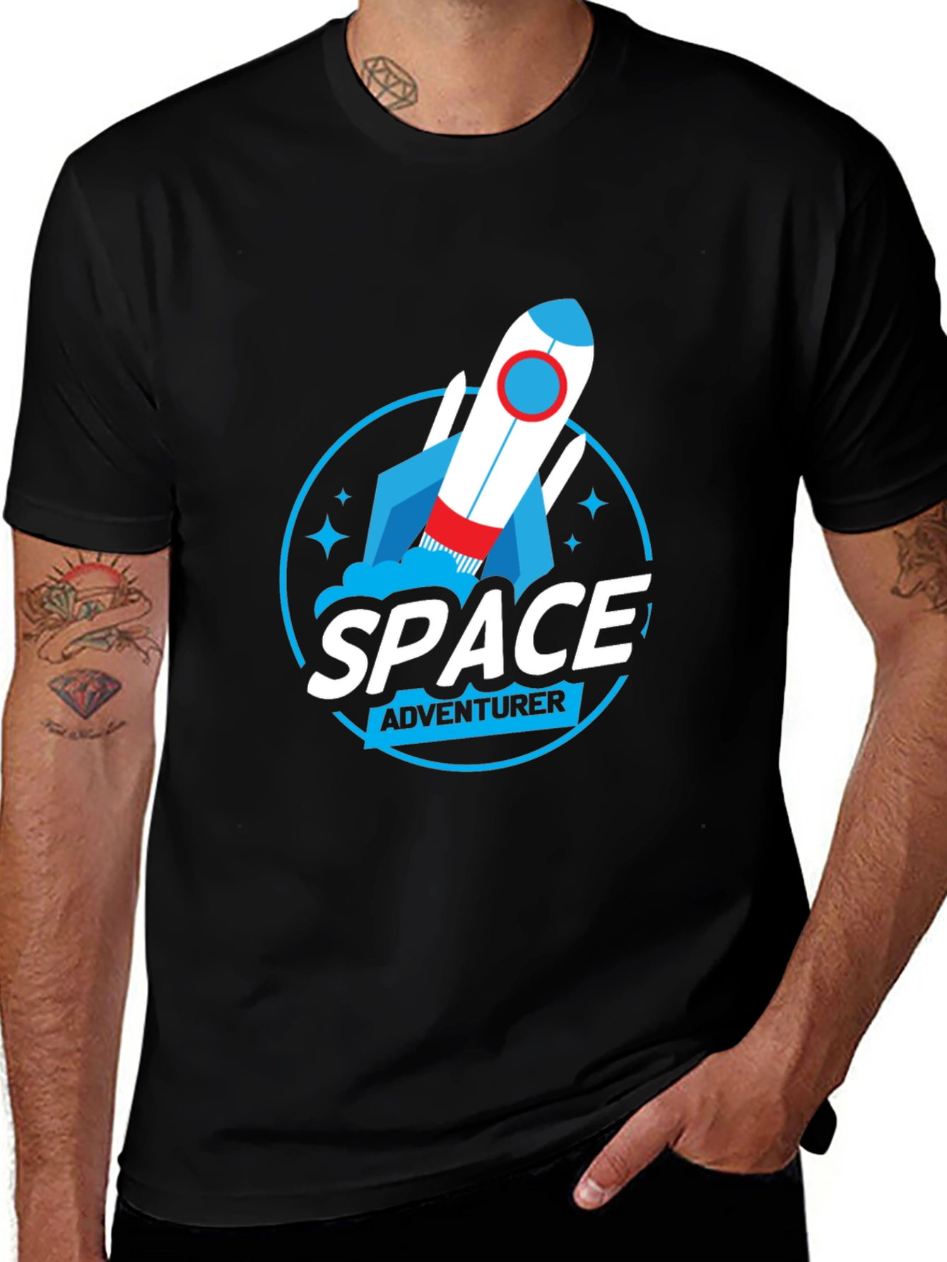 Space Adventurer Graphic T-Shirt - Rocket Design